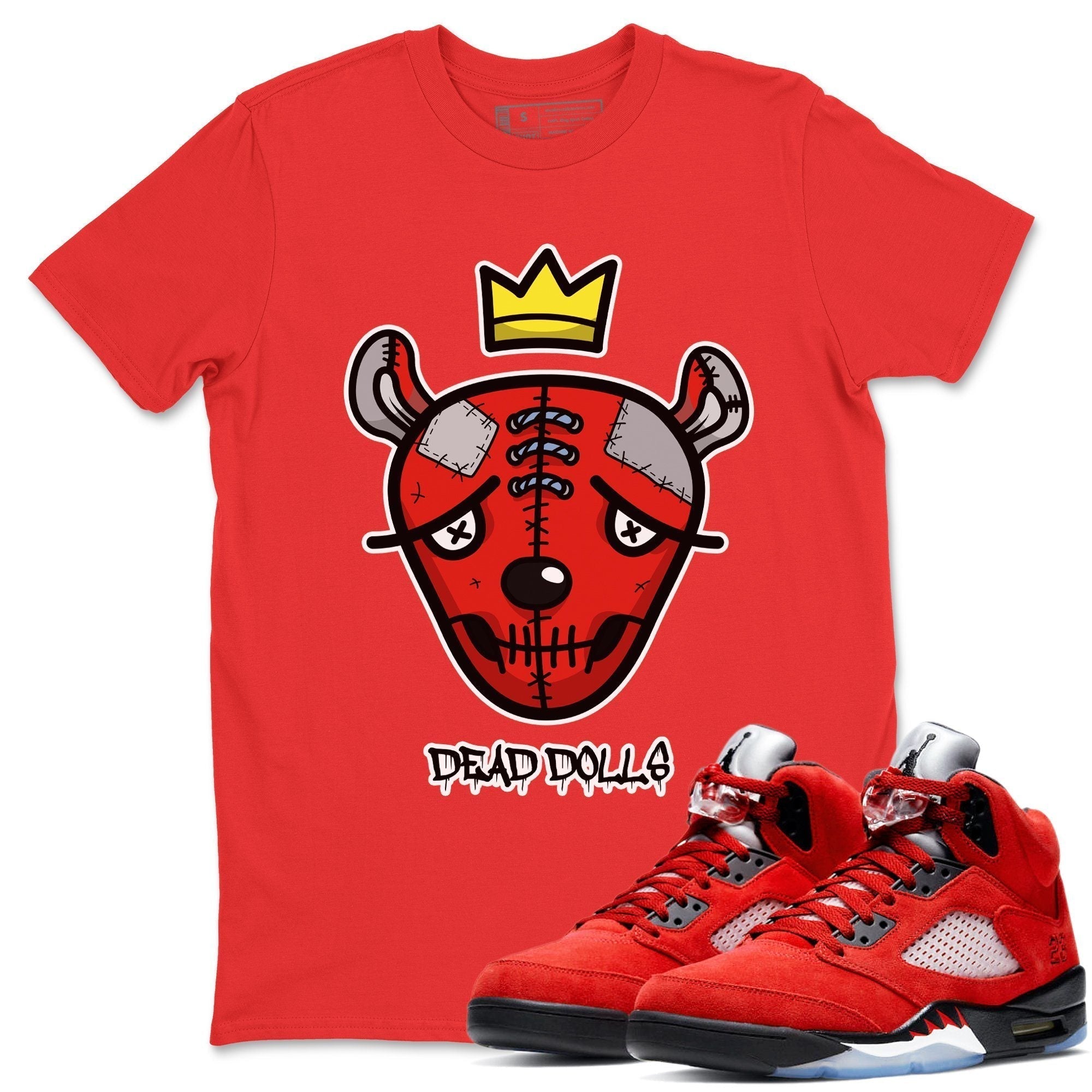 Dead Dolls Face Unisex Tops - Air Jordan 5 Raging Bull