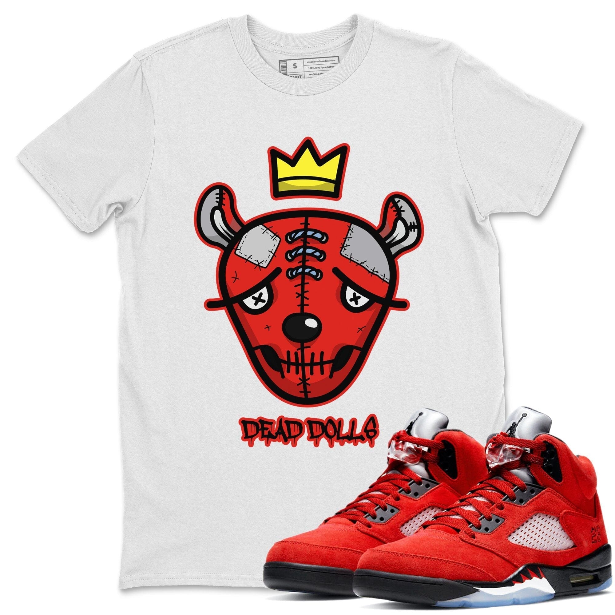 Dead Dolls Face Unisex Tops - Air Jordan 5 Raging Bull