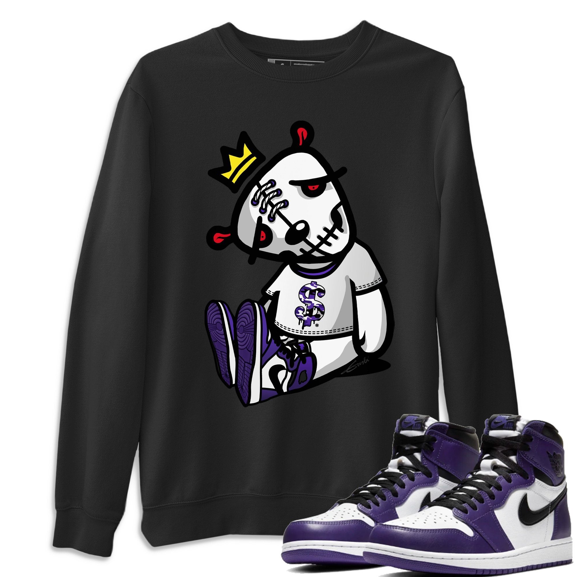 Dead Dolls Unisex Tops - Air Jordan 1 Court Purple