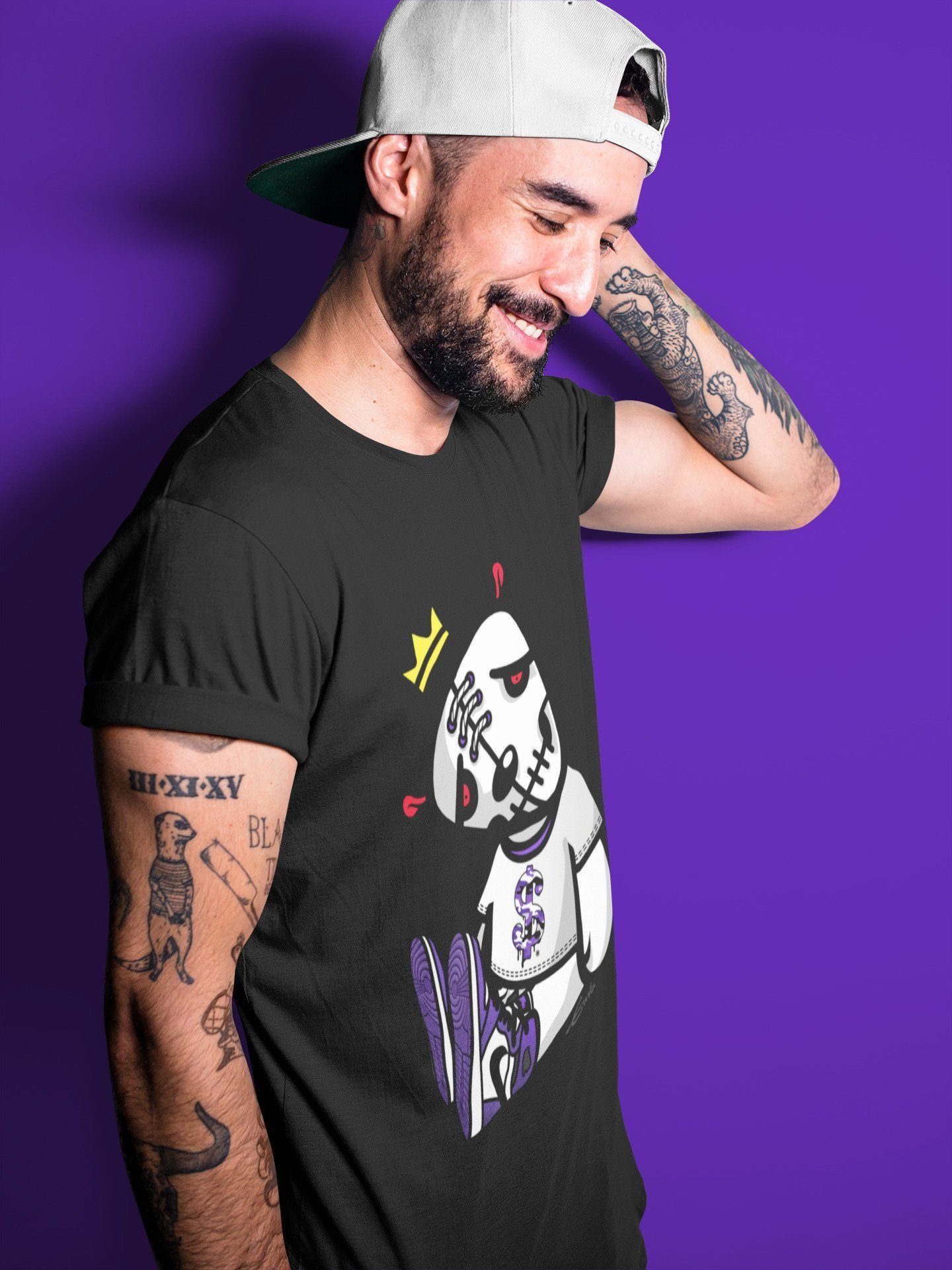 Dead Dolls Unisex Tops - Air Jordan 1 Court Purple