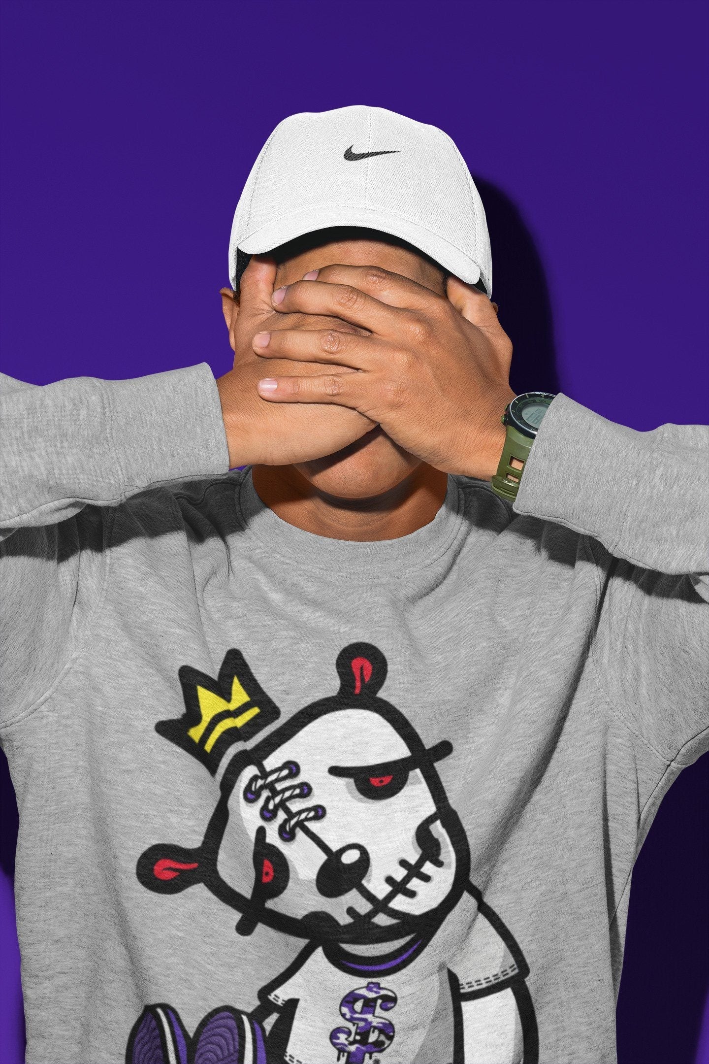 Dead Dolls Unisex Tops - Air Jordan 1 Court Purple