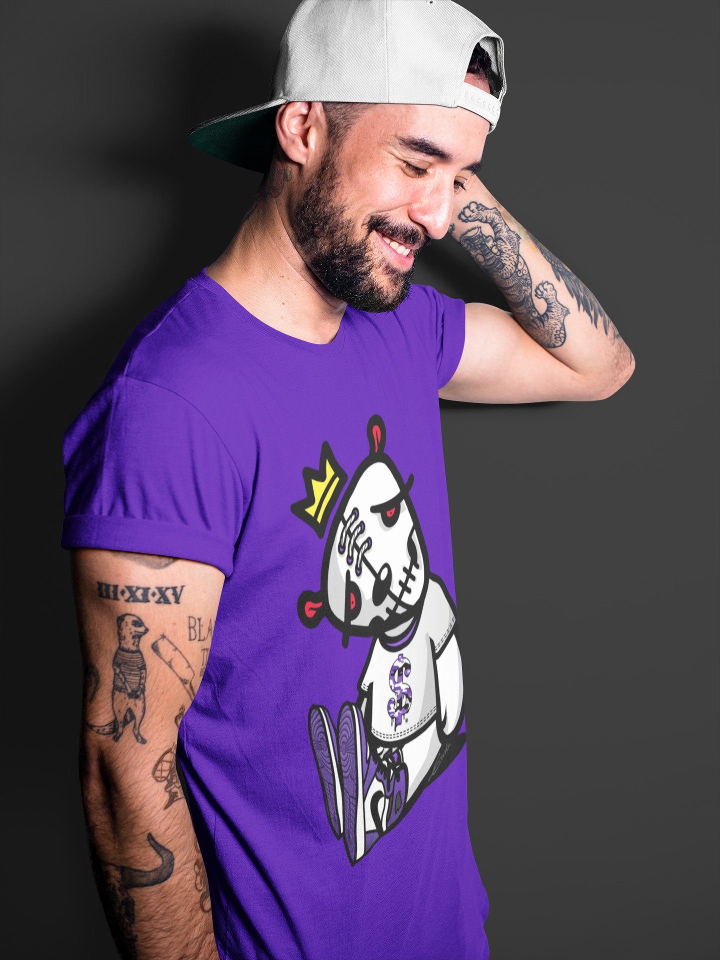 Dead Dolls Unisex Tops - Air Jordan 1 Court Purple