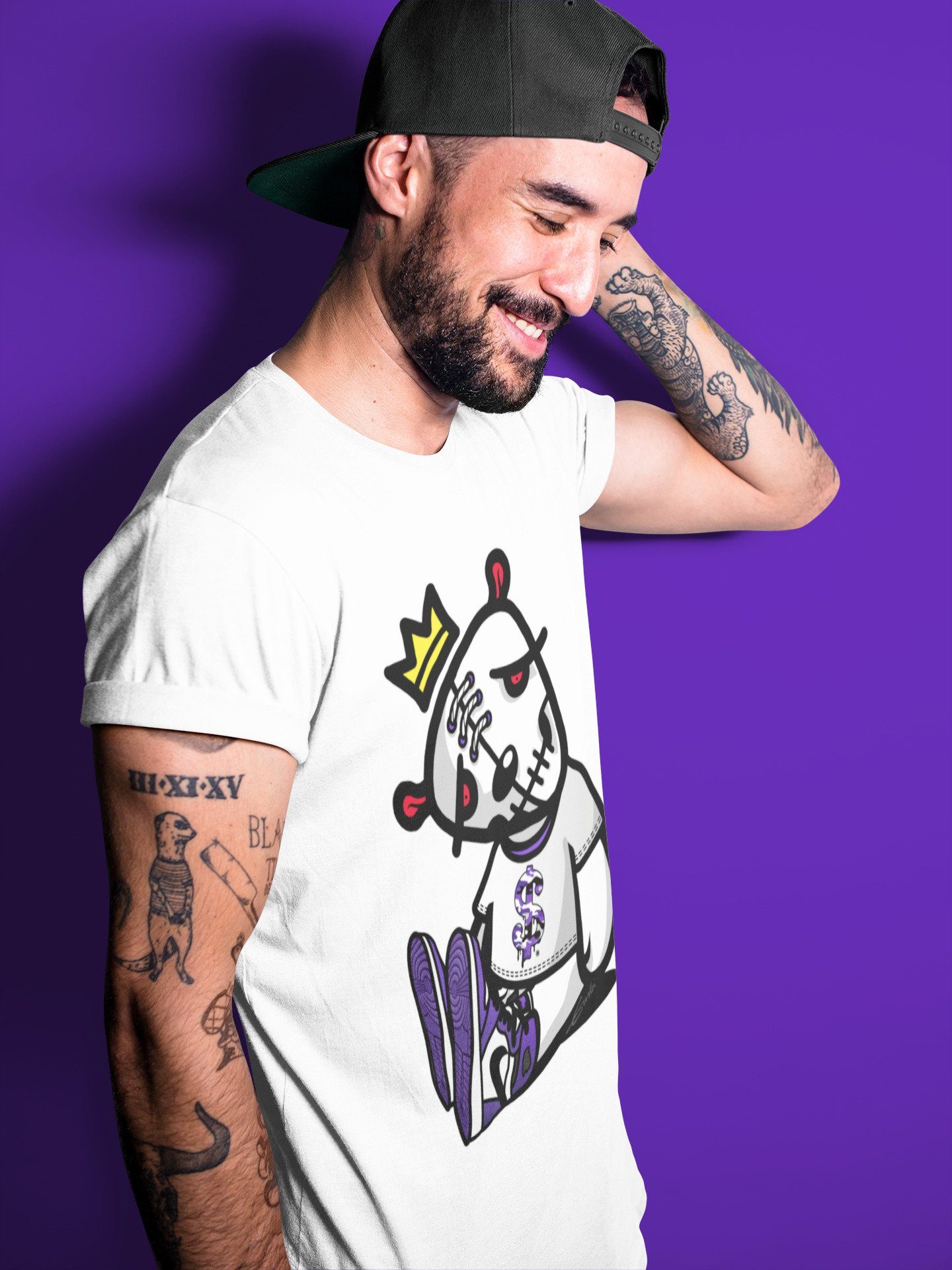 Dead Dolls Unisex Tops - Air Jordan 1 Court Purple
