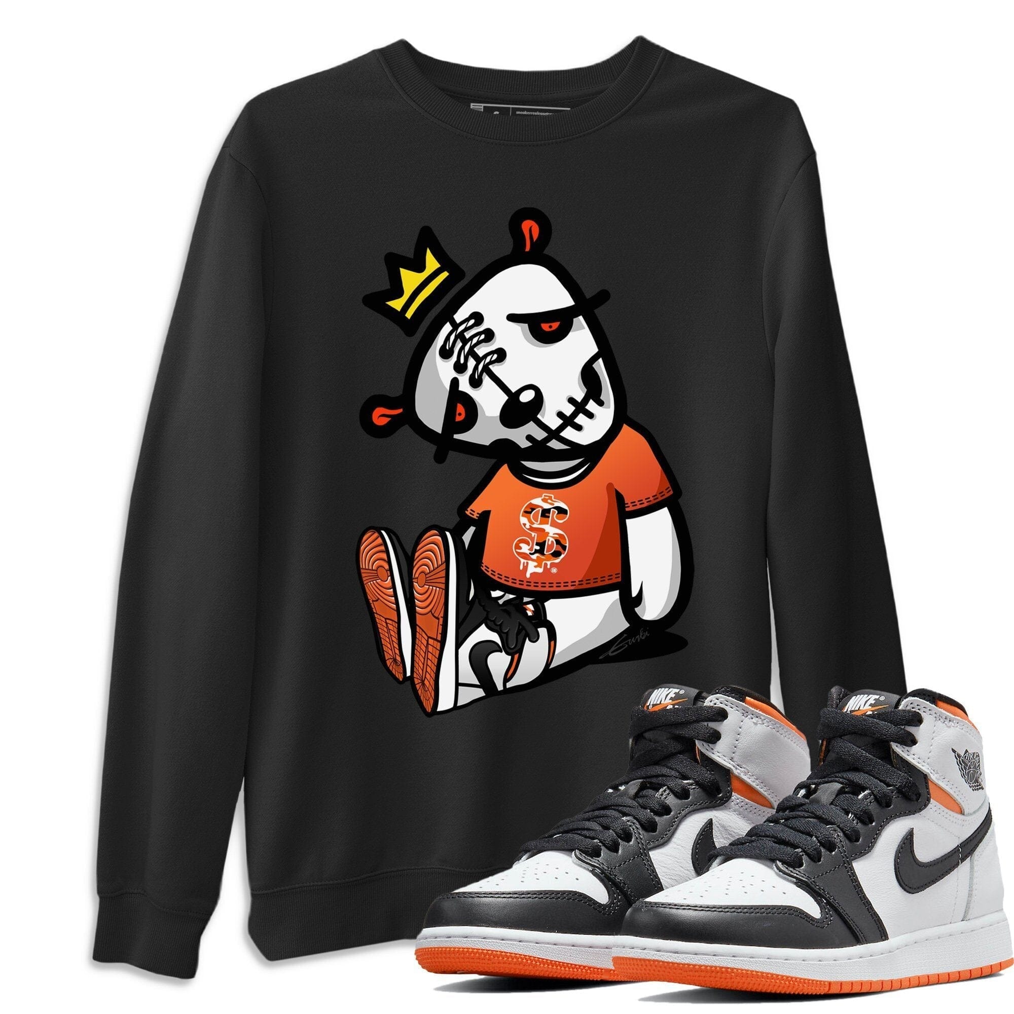 Dead Dolls Unisex Tops - Air Jordan 1 Electro Orange