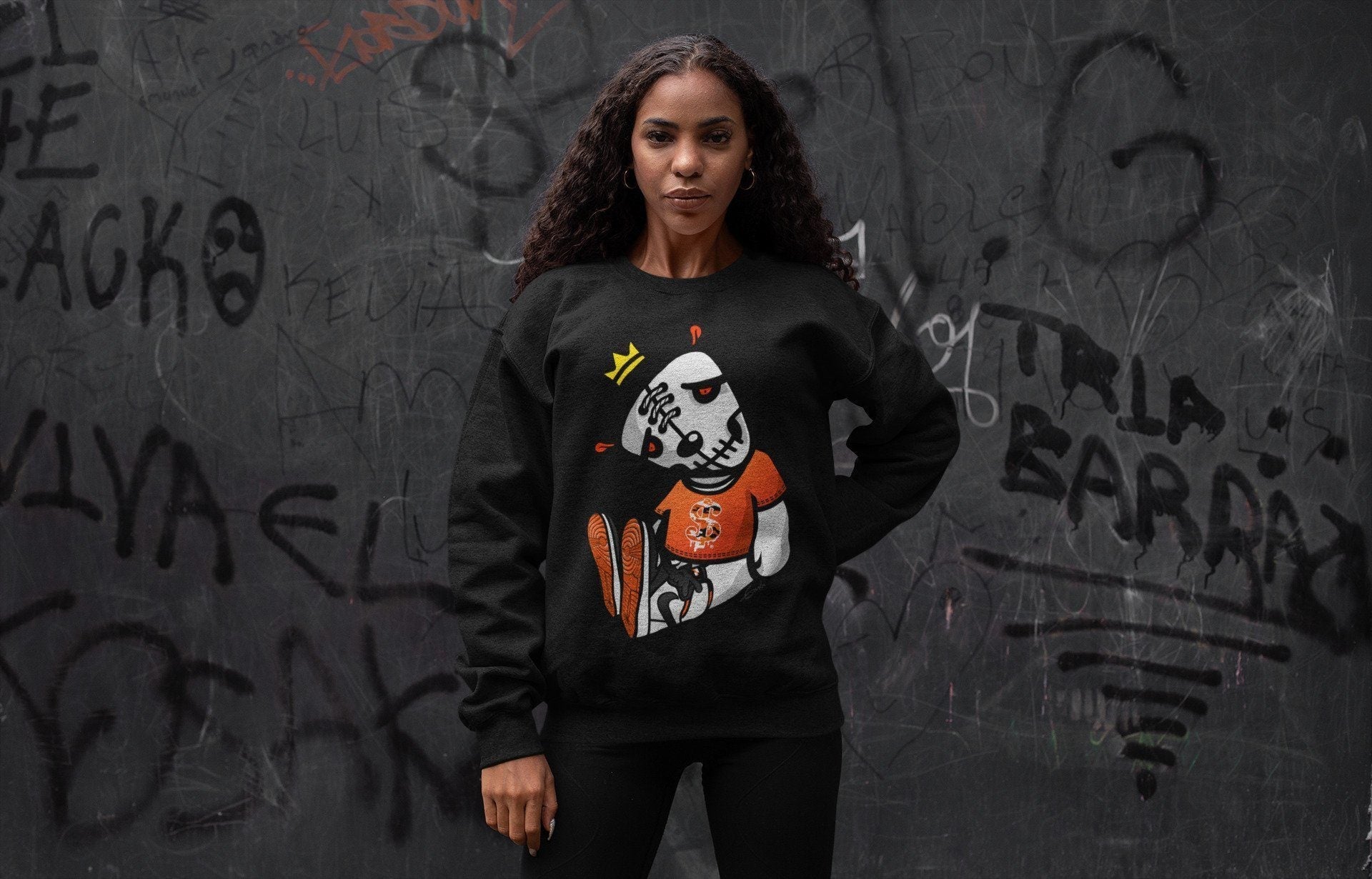 Dead Dolls Unisex Tops - Air Jordan 1 Electro Orange