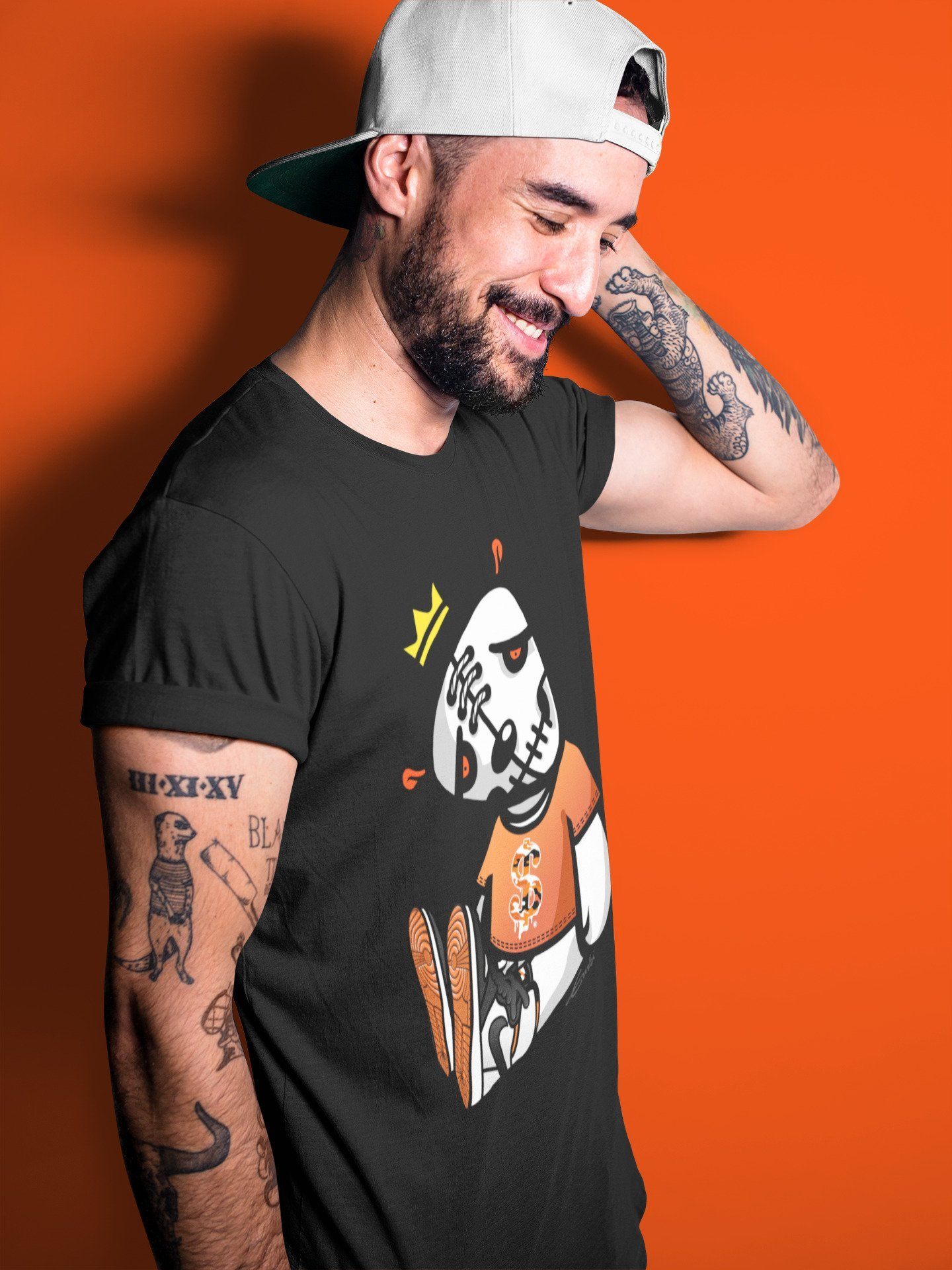 Dead Dolls Unisex Tops - Air Jordan 1 Electro Orange