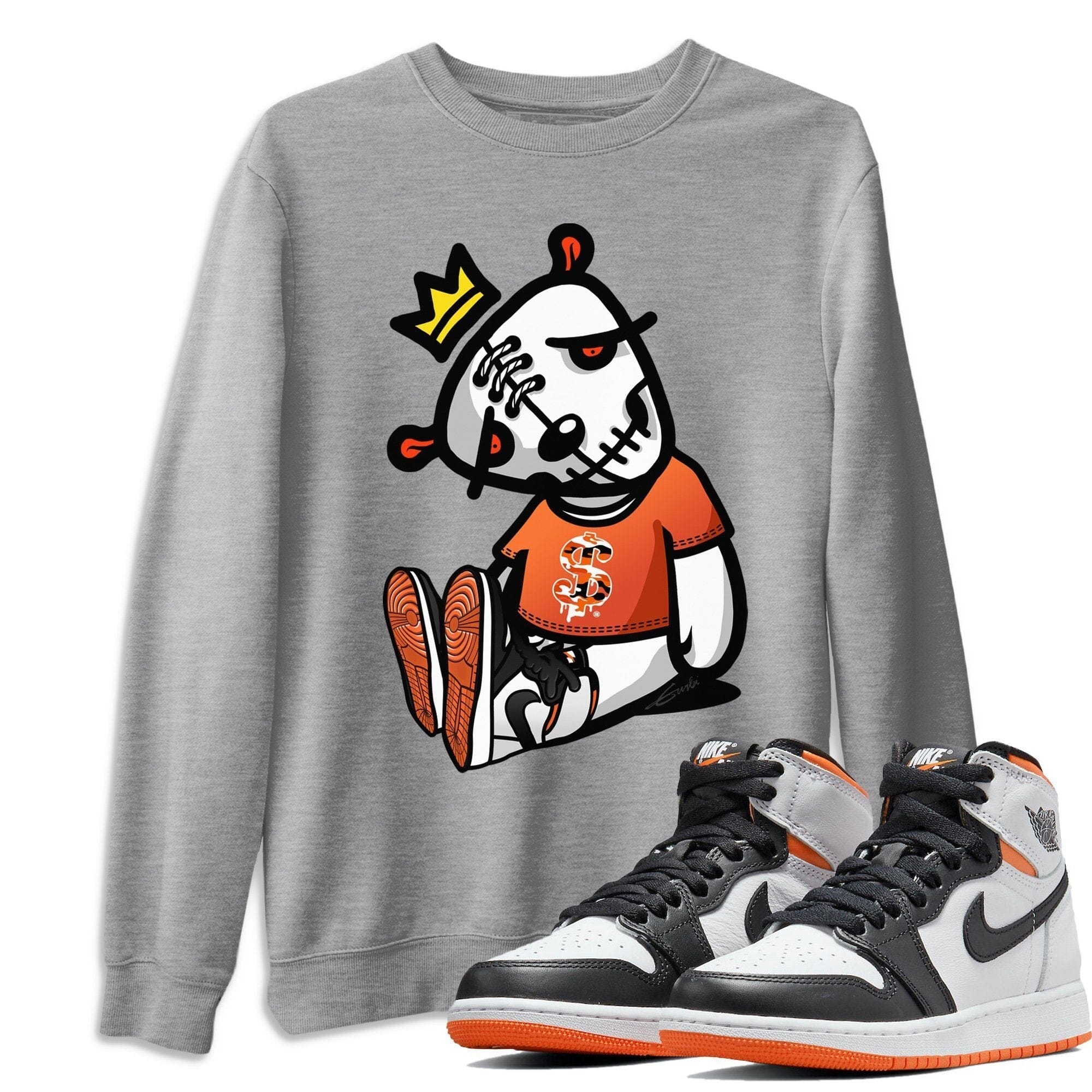 Dead Dolls Unisex Tops - Air Jordan 1 Electro Orange