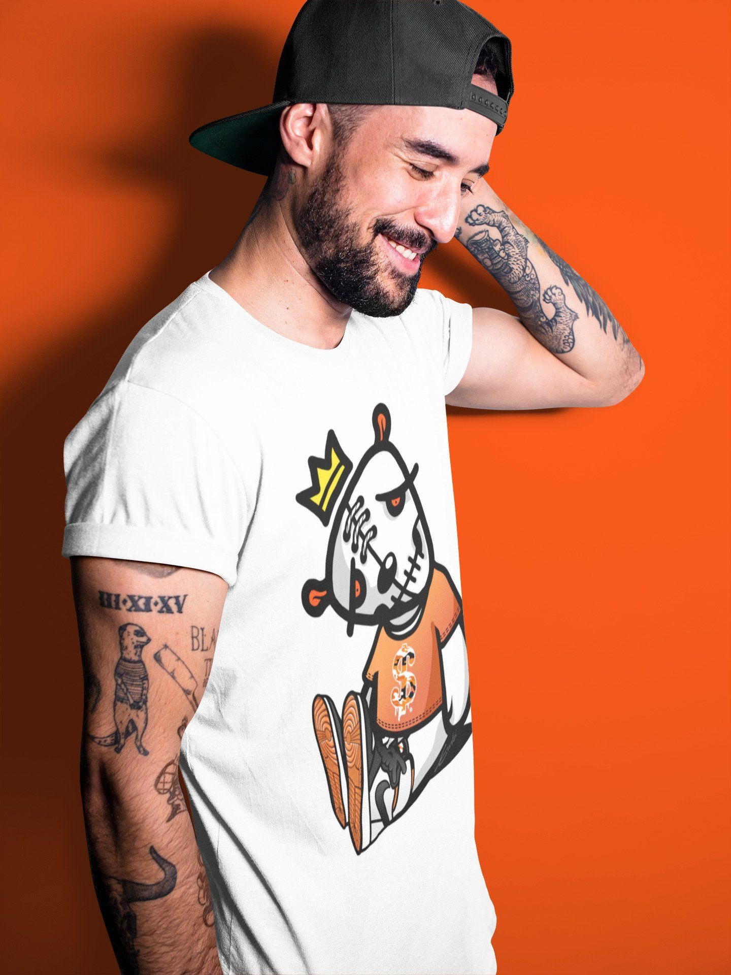 Dead Dolls Unisex Tops - Air Jordan 1 Electro Orange