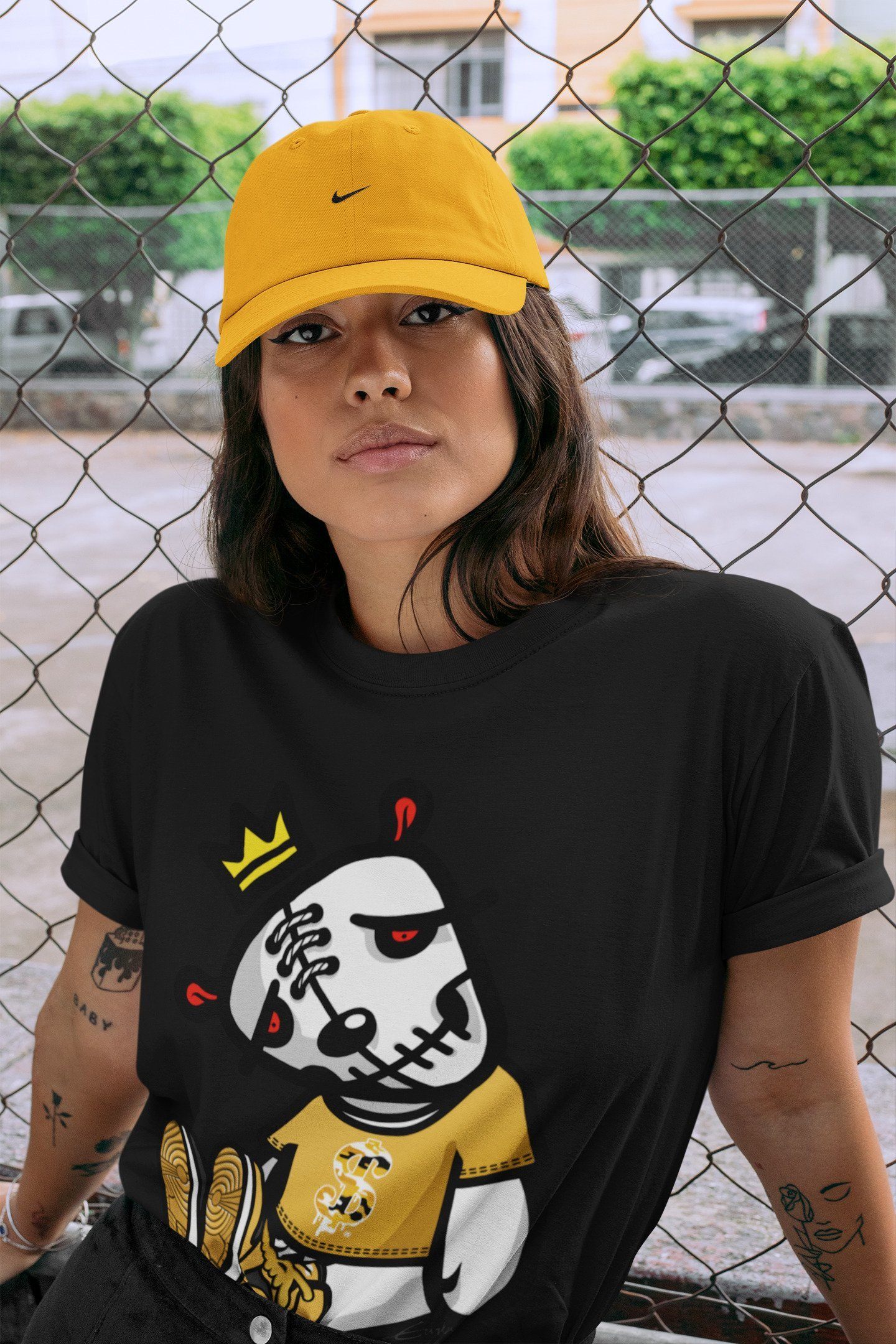 Dead Dolls Unisex Tops - Air Jordan 1 Pollen