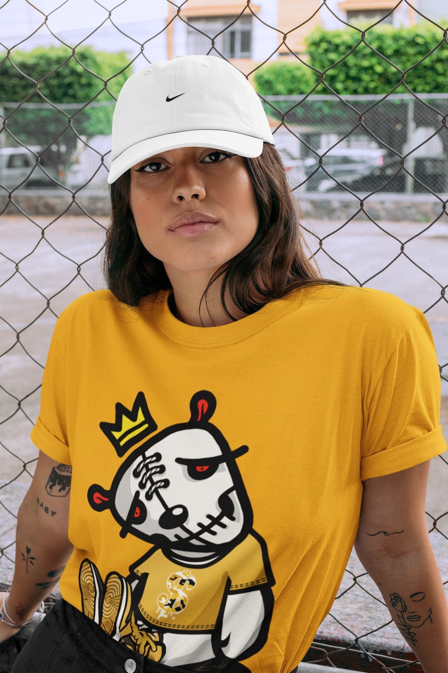 Dead Dolls Unisex Tops - Air Jordan 1 Pollen