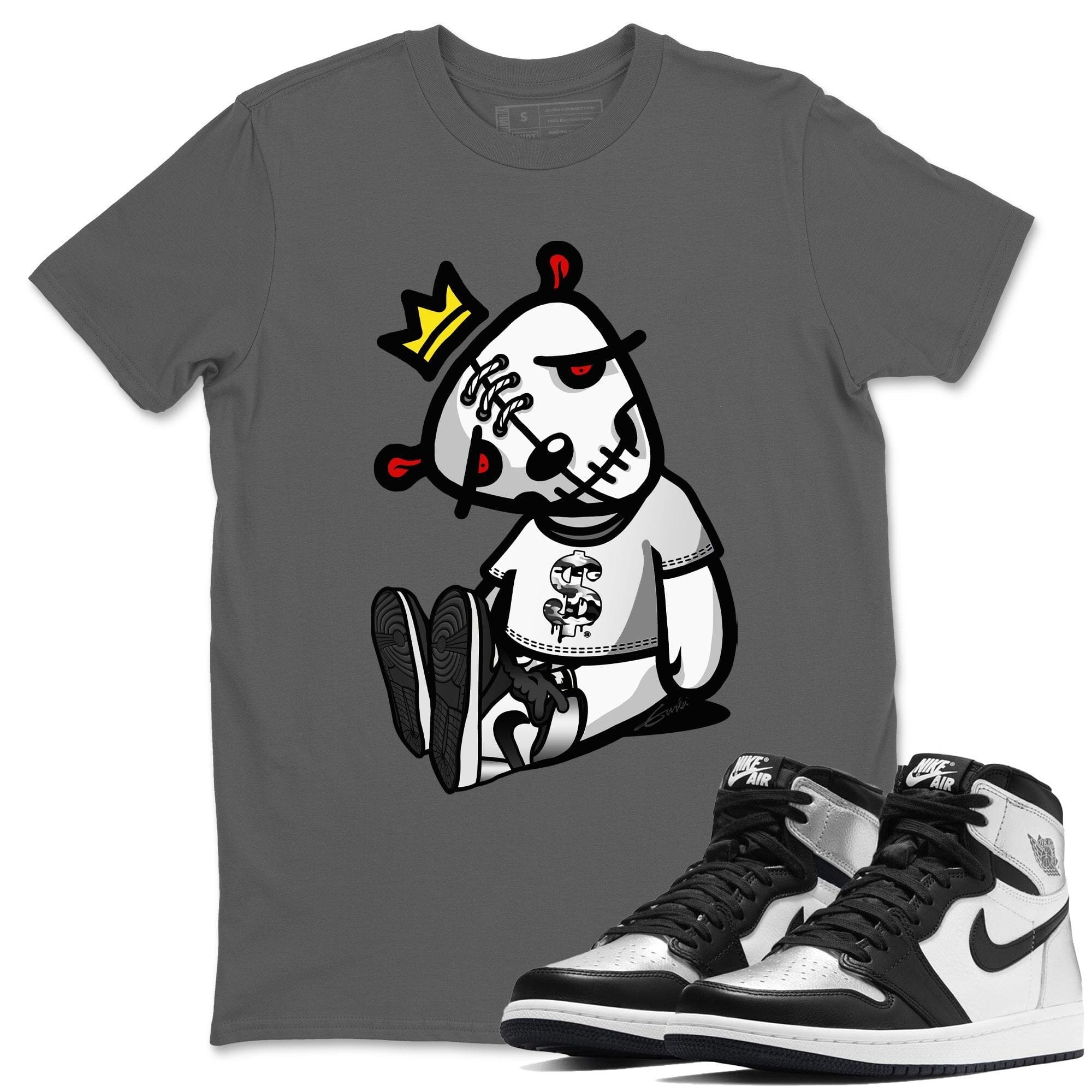 Dead Dolls Unisex Tops - Air Jordan 1 Silver Toe