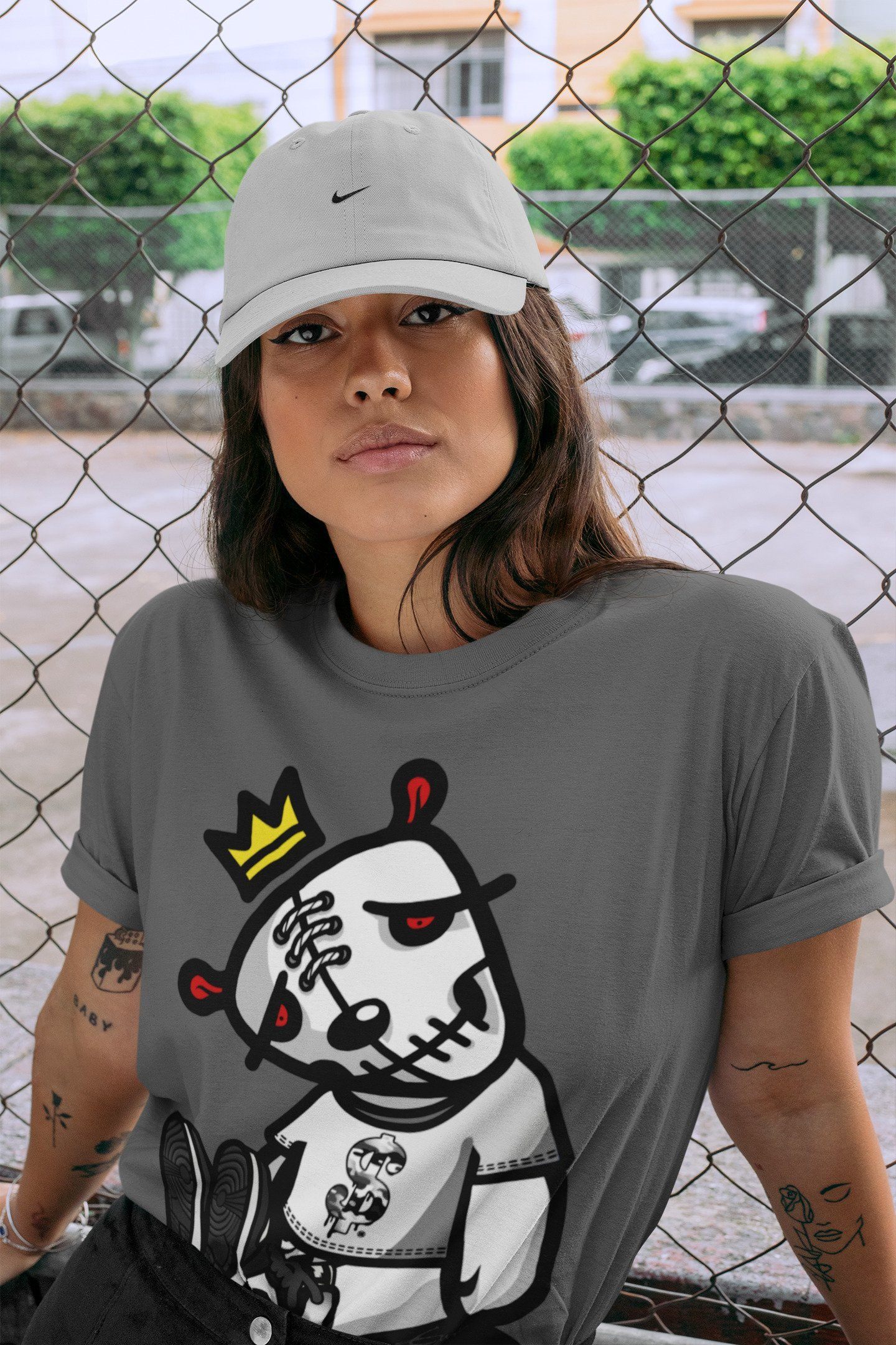 Dead Dolls Unisex Tops - Air Jordan 1 Silver Toe