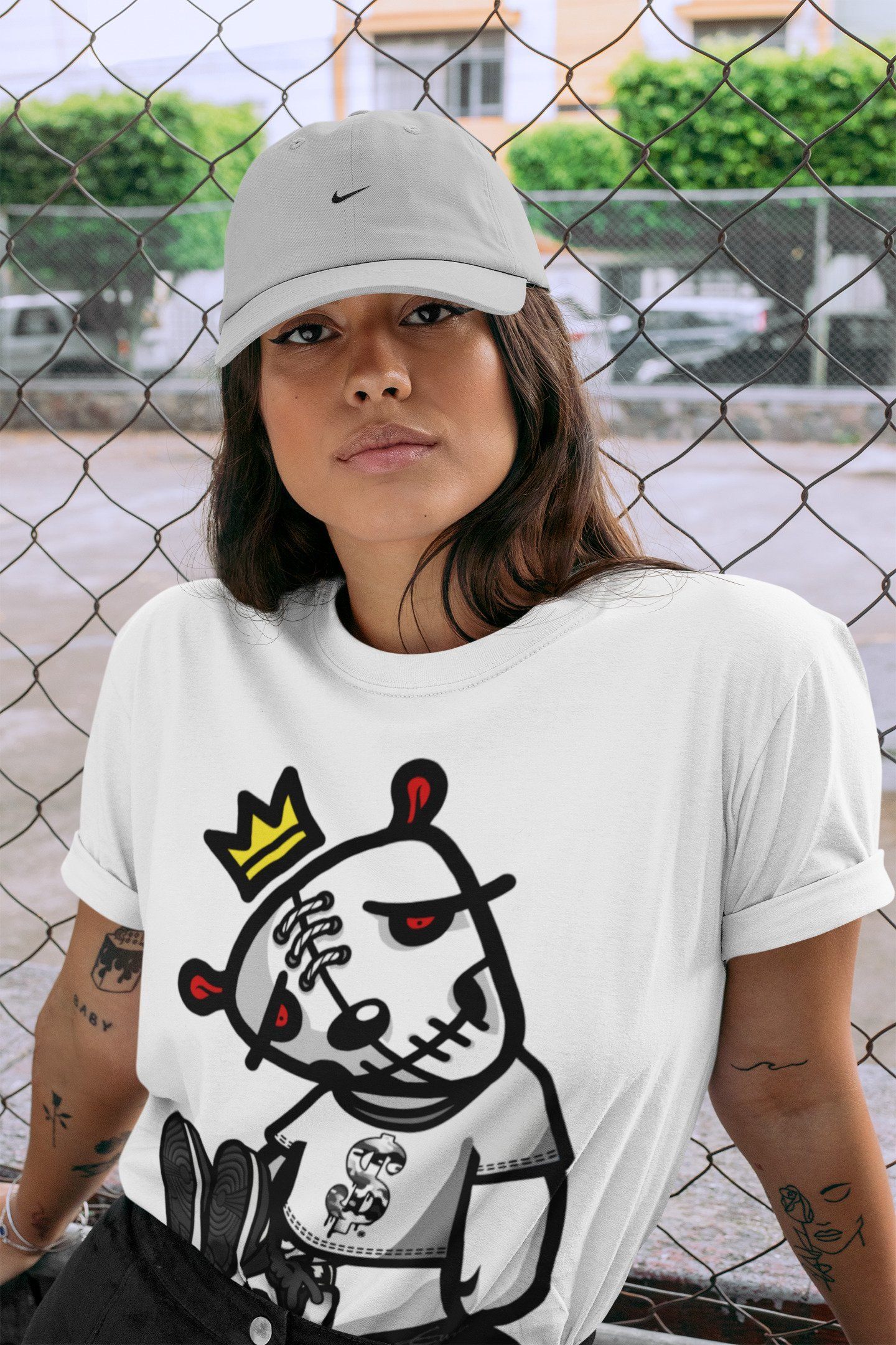 Dead Dolls Unisex Tops - Air Jordan 1 Silver Toe