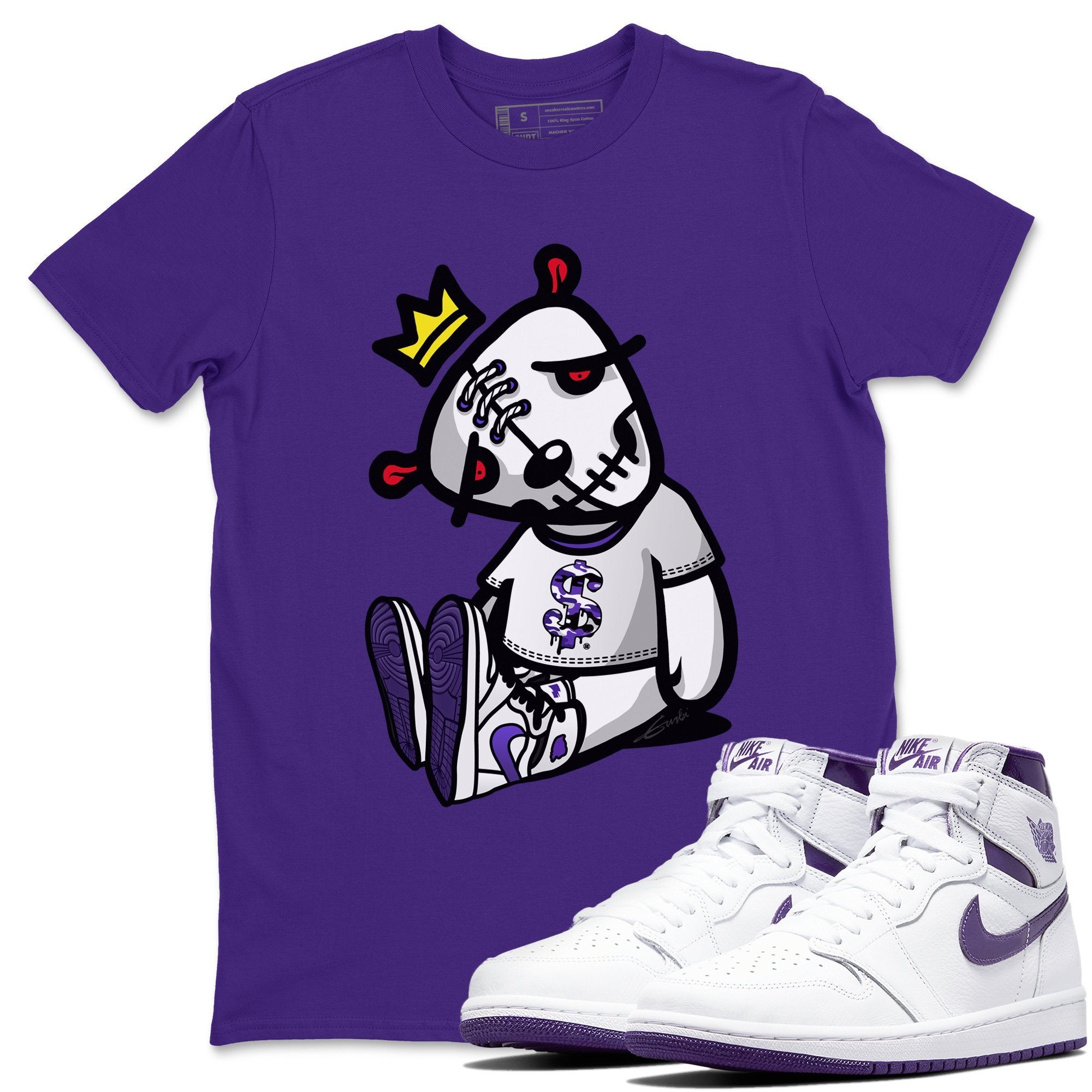 Dead Dolls Unisex Tops - Air Jordan 1 WMNS Court Purple