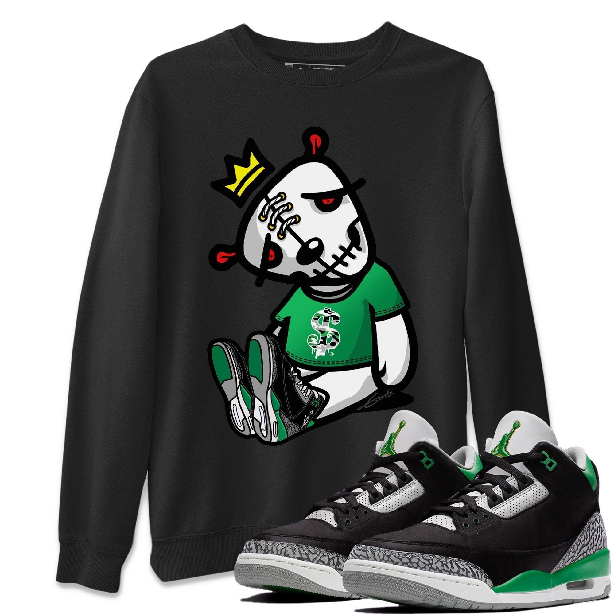 Dead Dolls Unisex Tops - Air Jordan 3 Pine Green