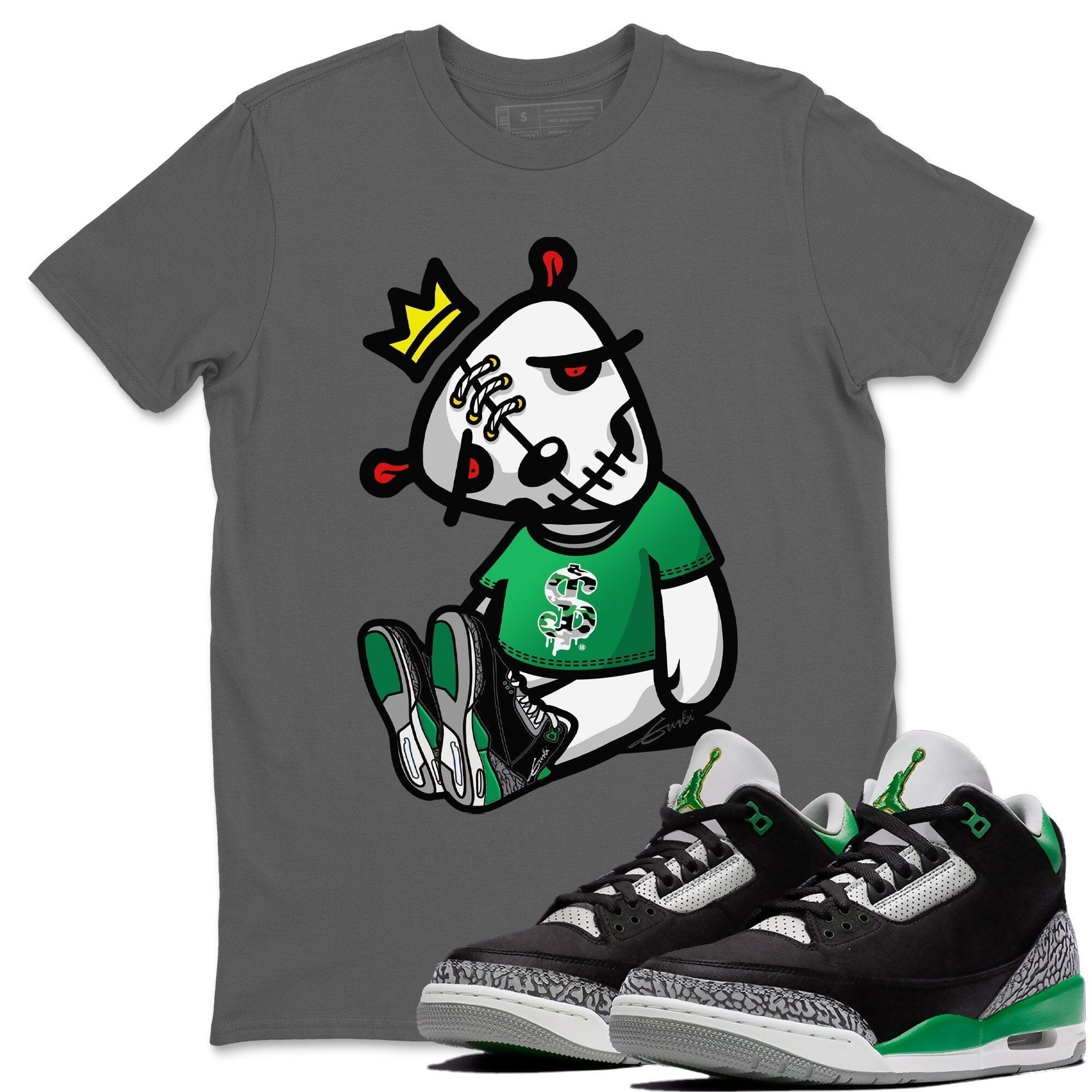 Dead Dolls Unisex Tops - Air Jordan 3 Pine Green