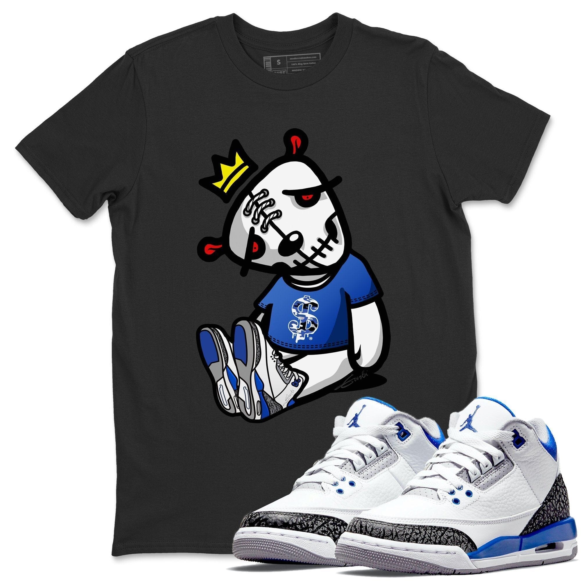 Dead Dolls Unisex Tops - Air Jordan 3 Racer Blue