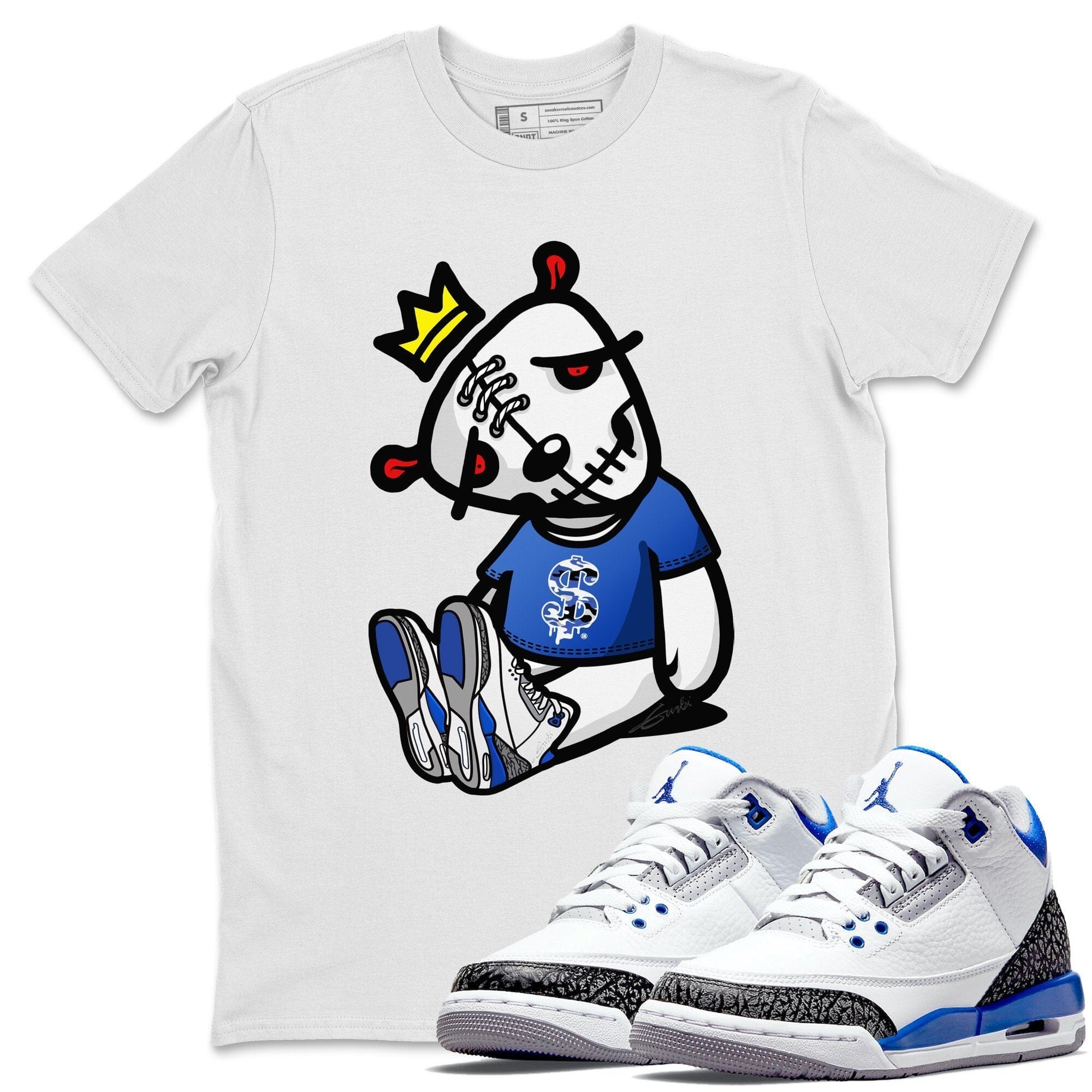 Dead Dolls Unisex Tops - Air Jordan 3 Racer Blue