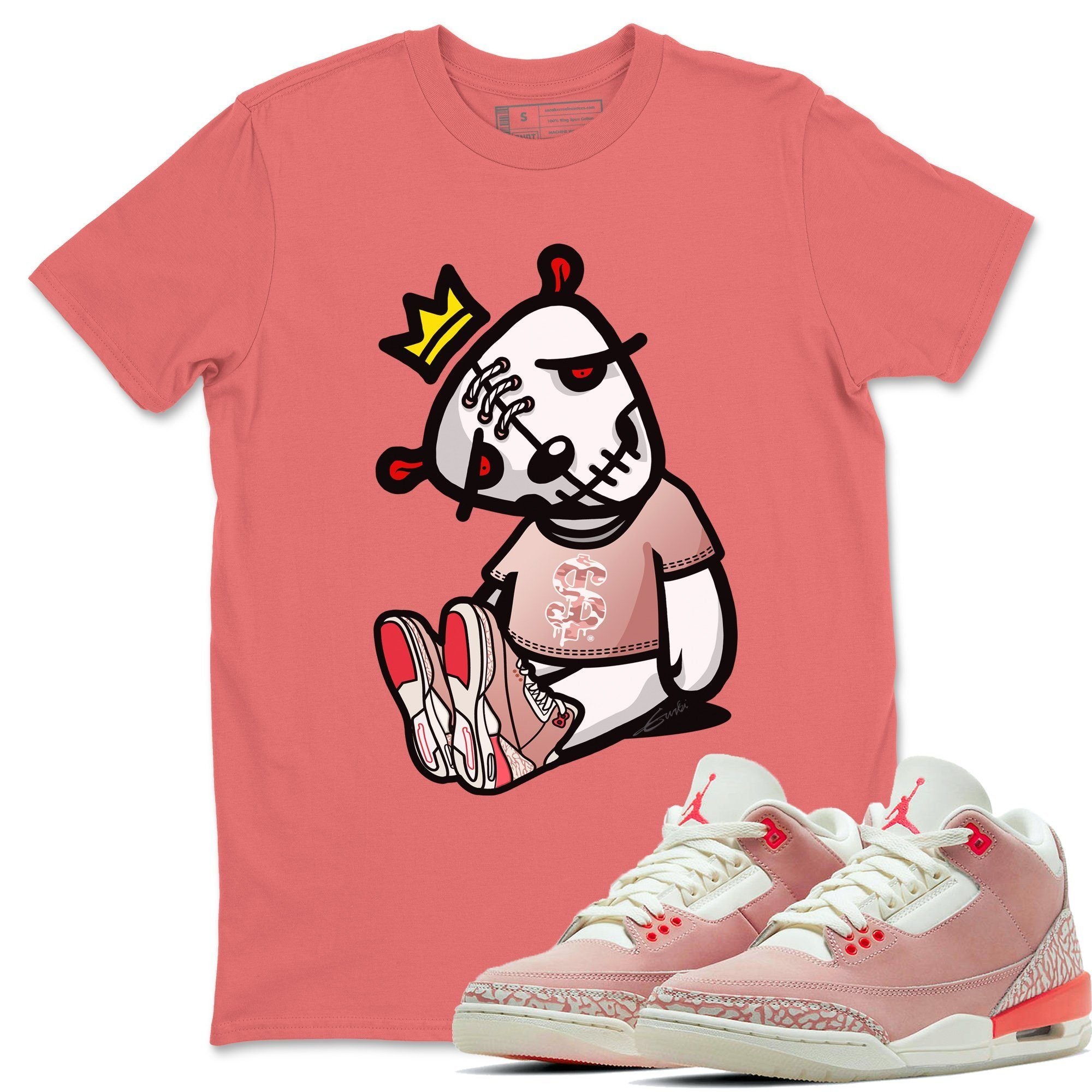 Dead Dolls Unisex Tops - Air Jordan 3 Rust Pink