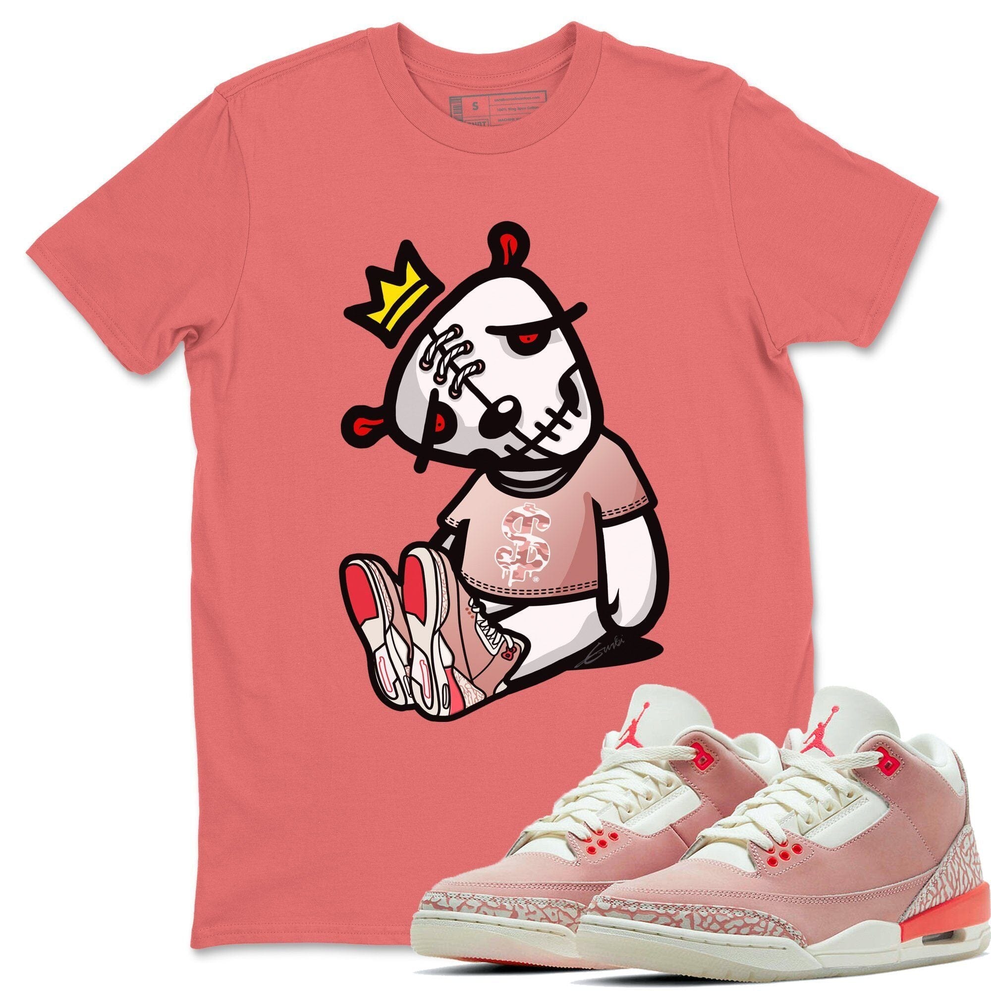 Dead Dolls Unisex Tops - Air Jordan 3 Rust Pink