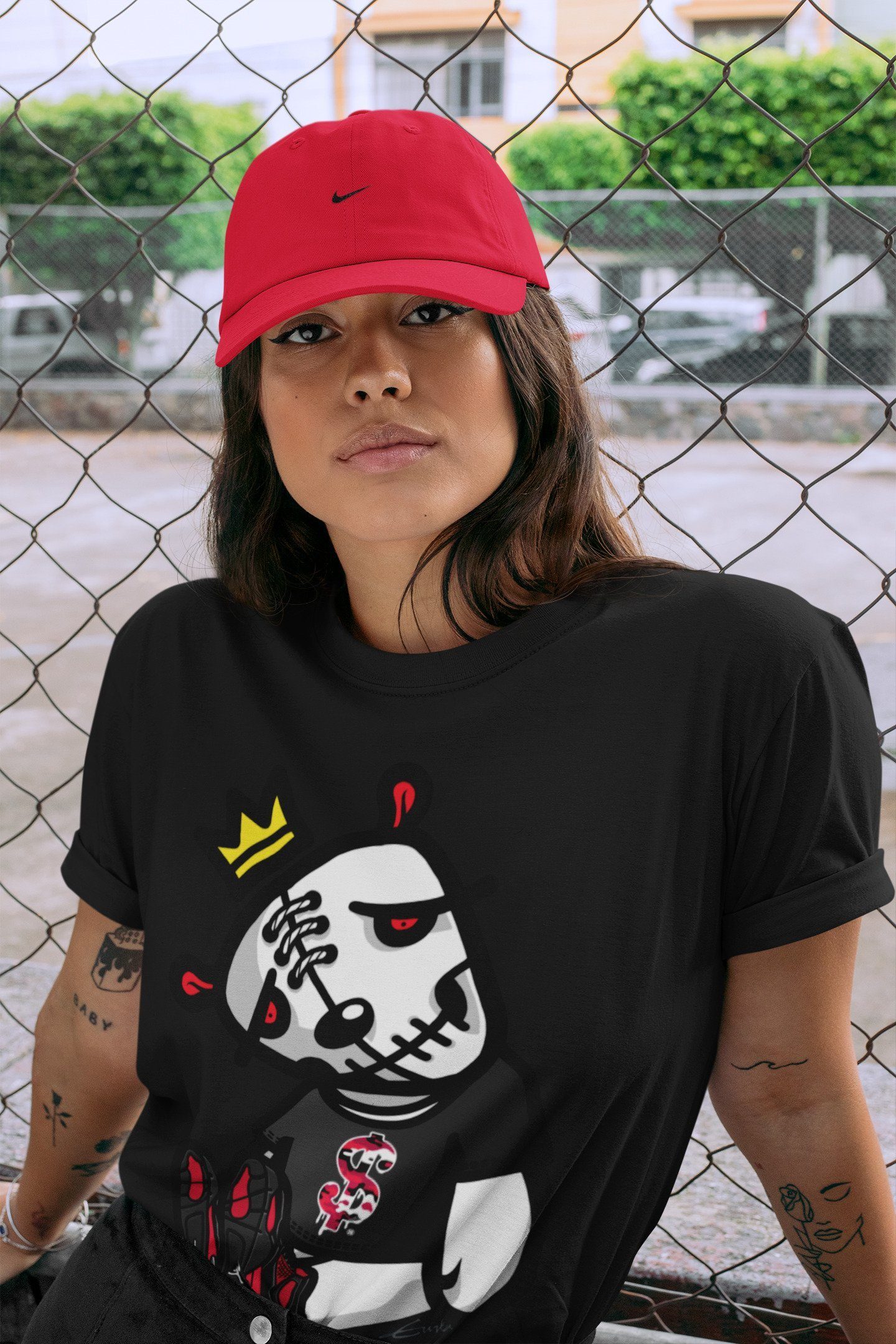 Dead Dolls Unisex Tops - Air Jordan 4 Red Thunder
