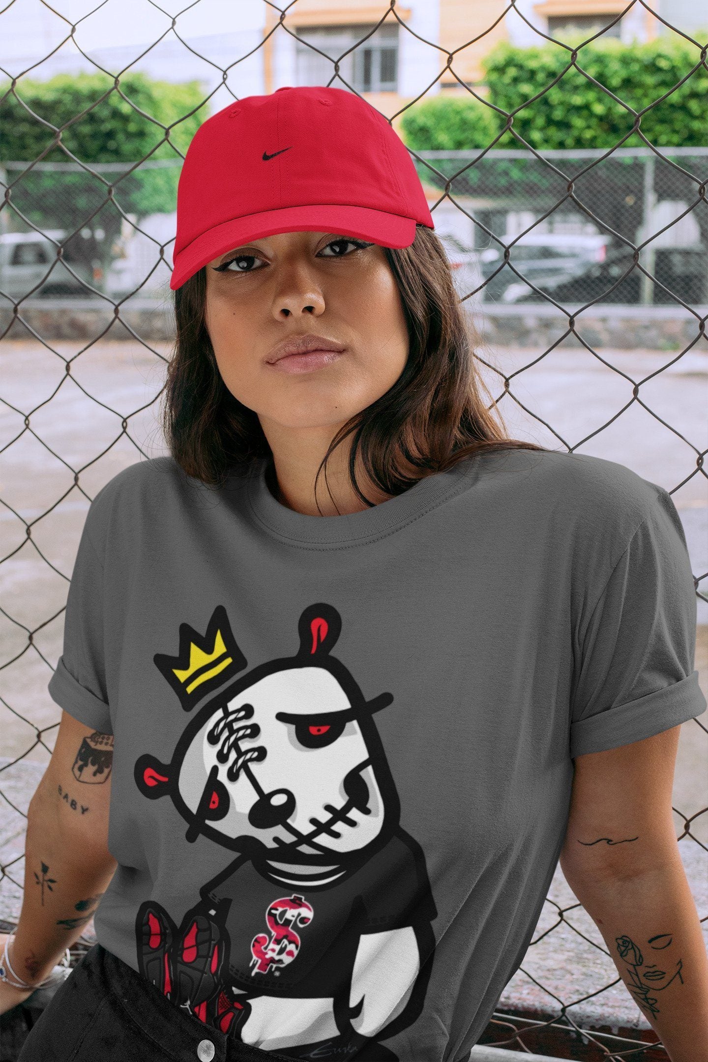 Dead Dolls Unisex Tops - Air Jordan 4 Red Thunder