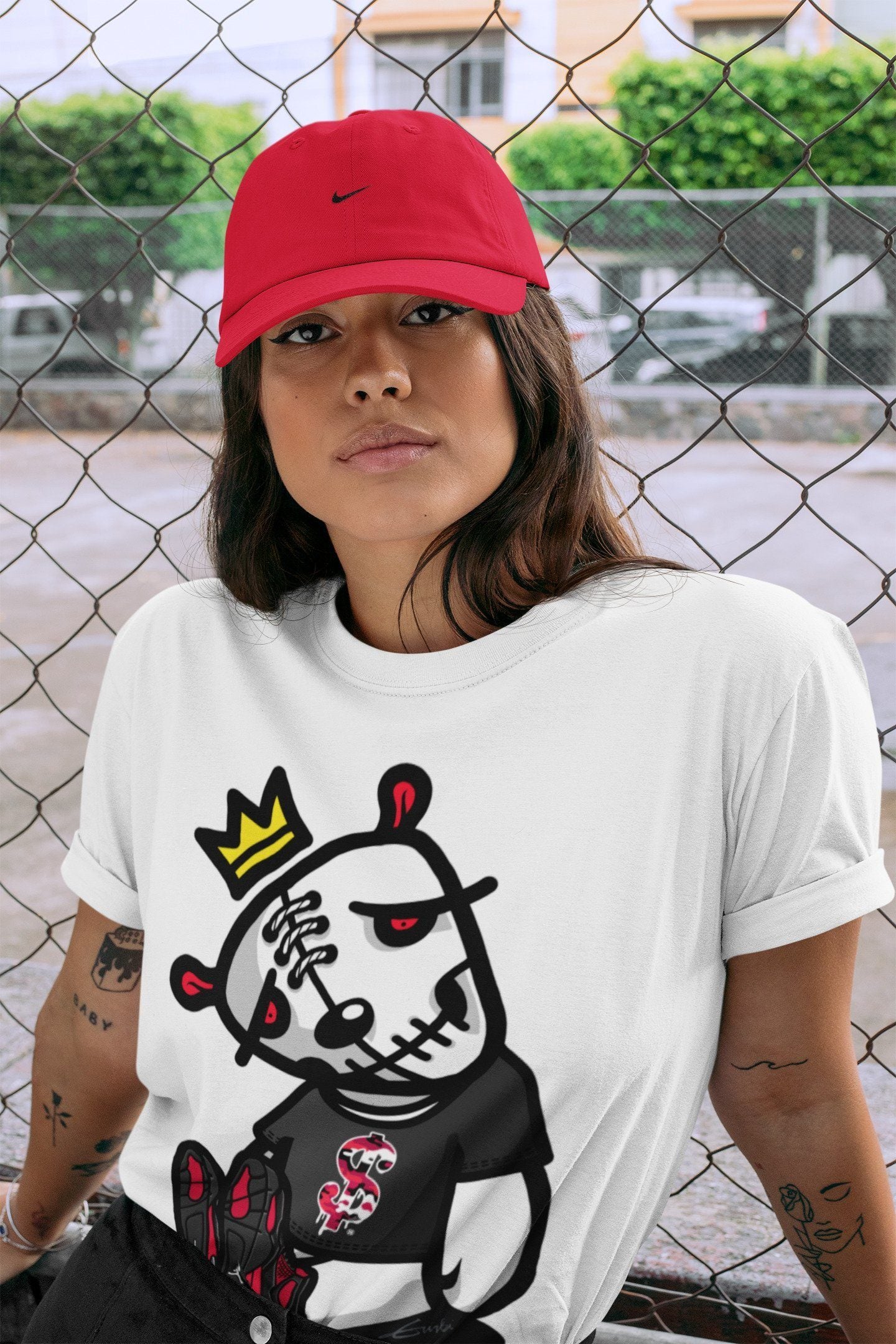 Dead Dolls Unisex Tops - Air Jordan 4 Red Thunder