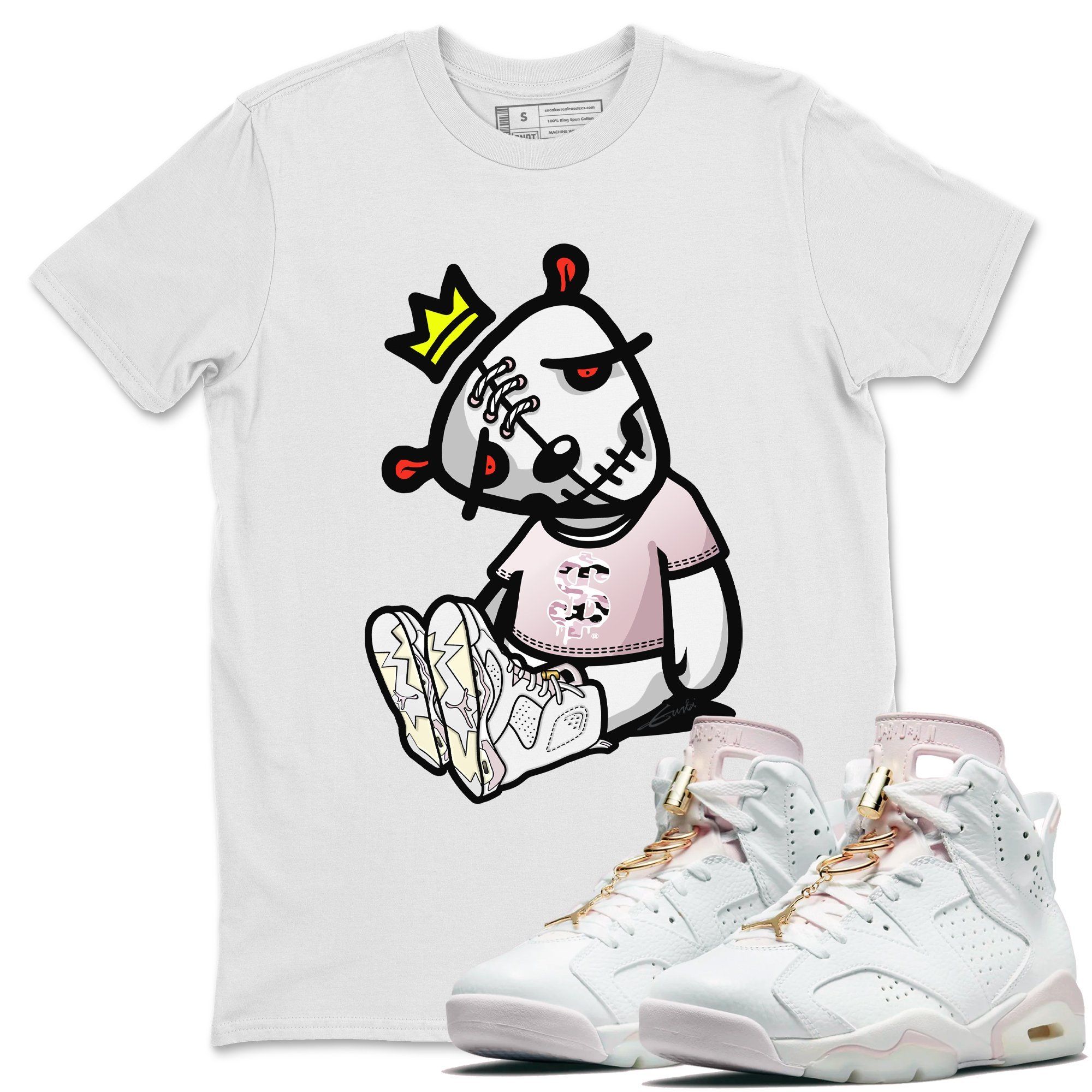 Dead Dolls Unisex Tops - Air Jordan 6 Gold Hoops