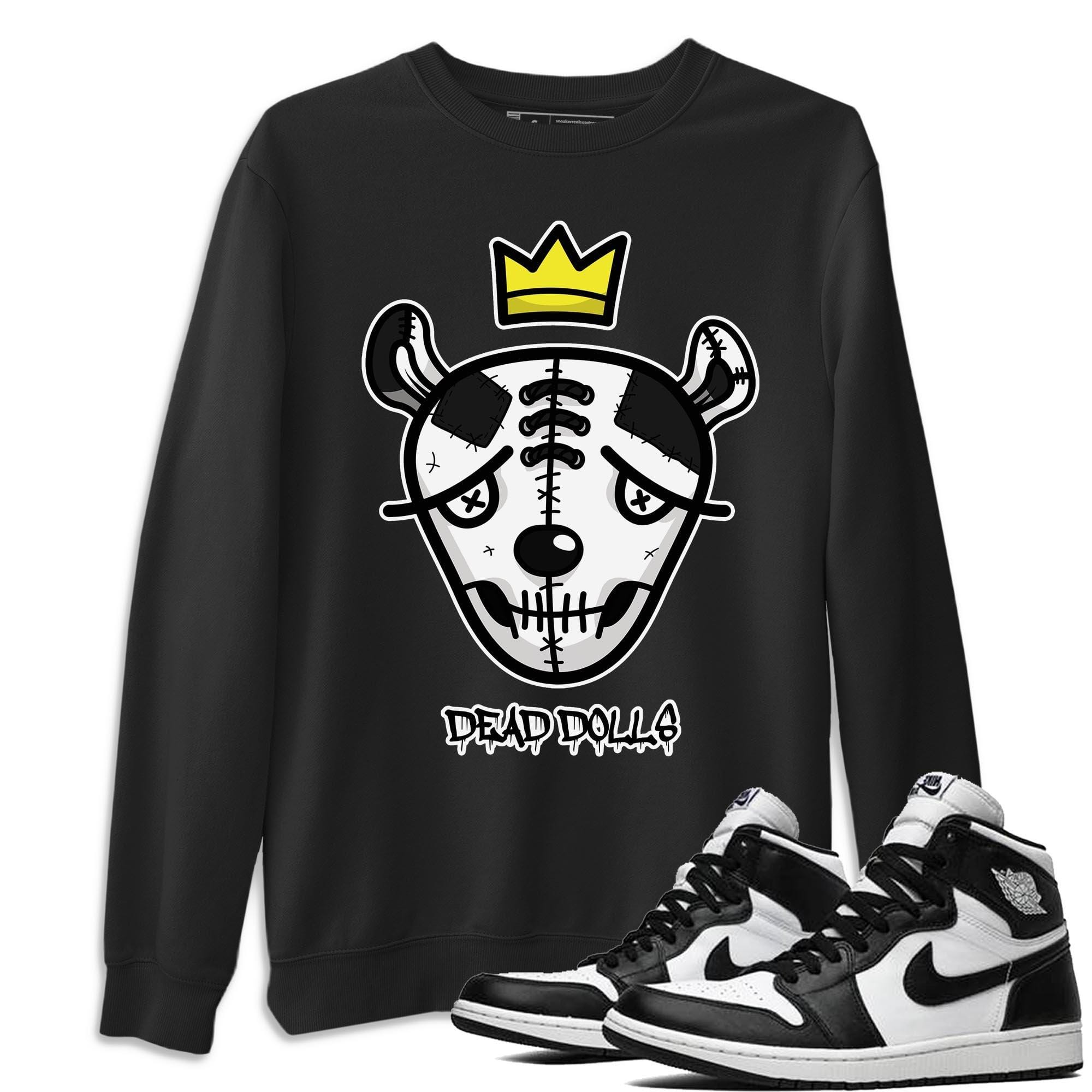 Dead Dolls Face Unisex Tops - Air Jordan 1 Black White