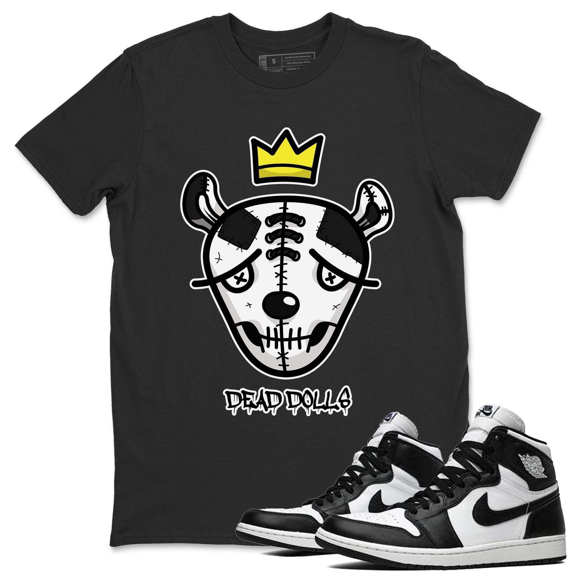 Dead Dolls Face Unisex Tops - Air Jordan 1 Black White