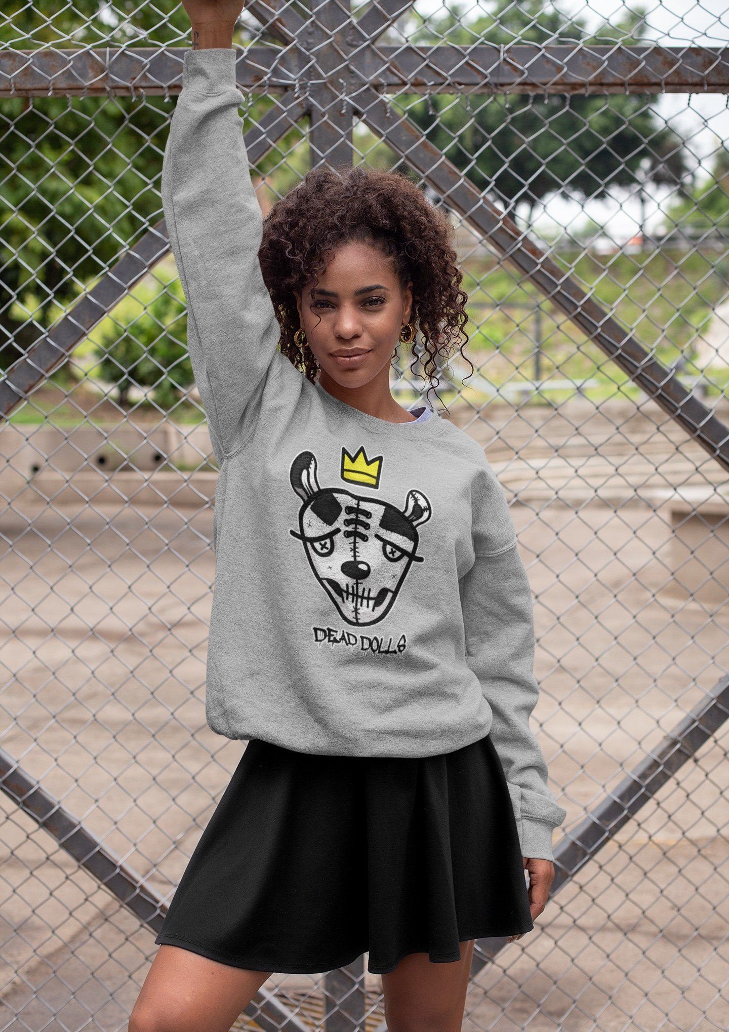 Dead Dolls Face Unisex Tops - Air Jordan 1 Black White