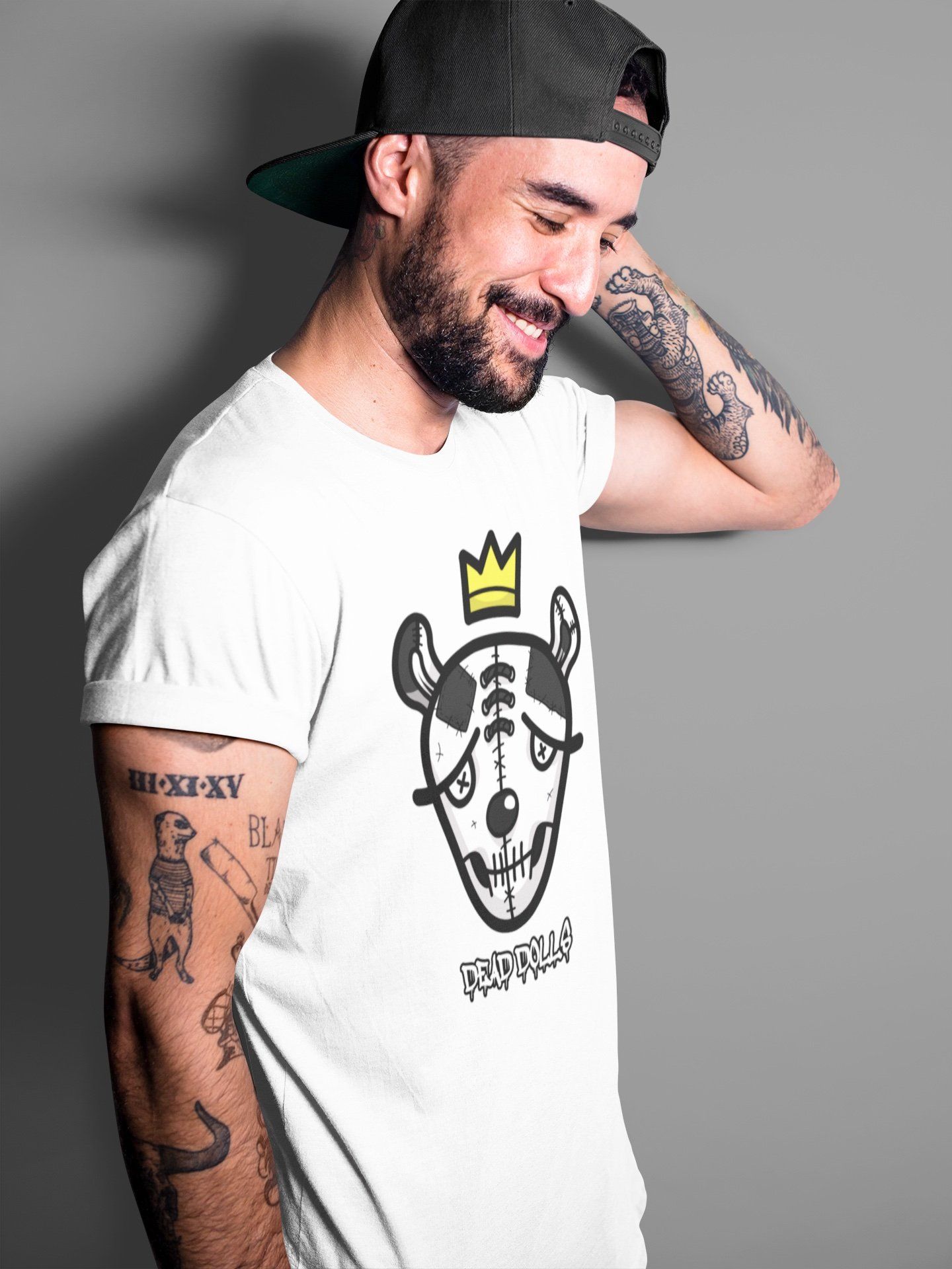 Dead Dolls Face Unisex Tops - Air Jordan 1 Black White