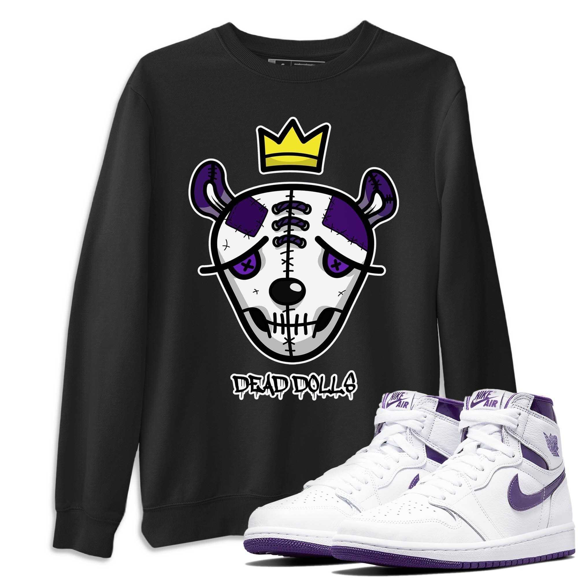Dead Dolls Face Unisex Tops - Air Jordan 1 WMNS Court Purple