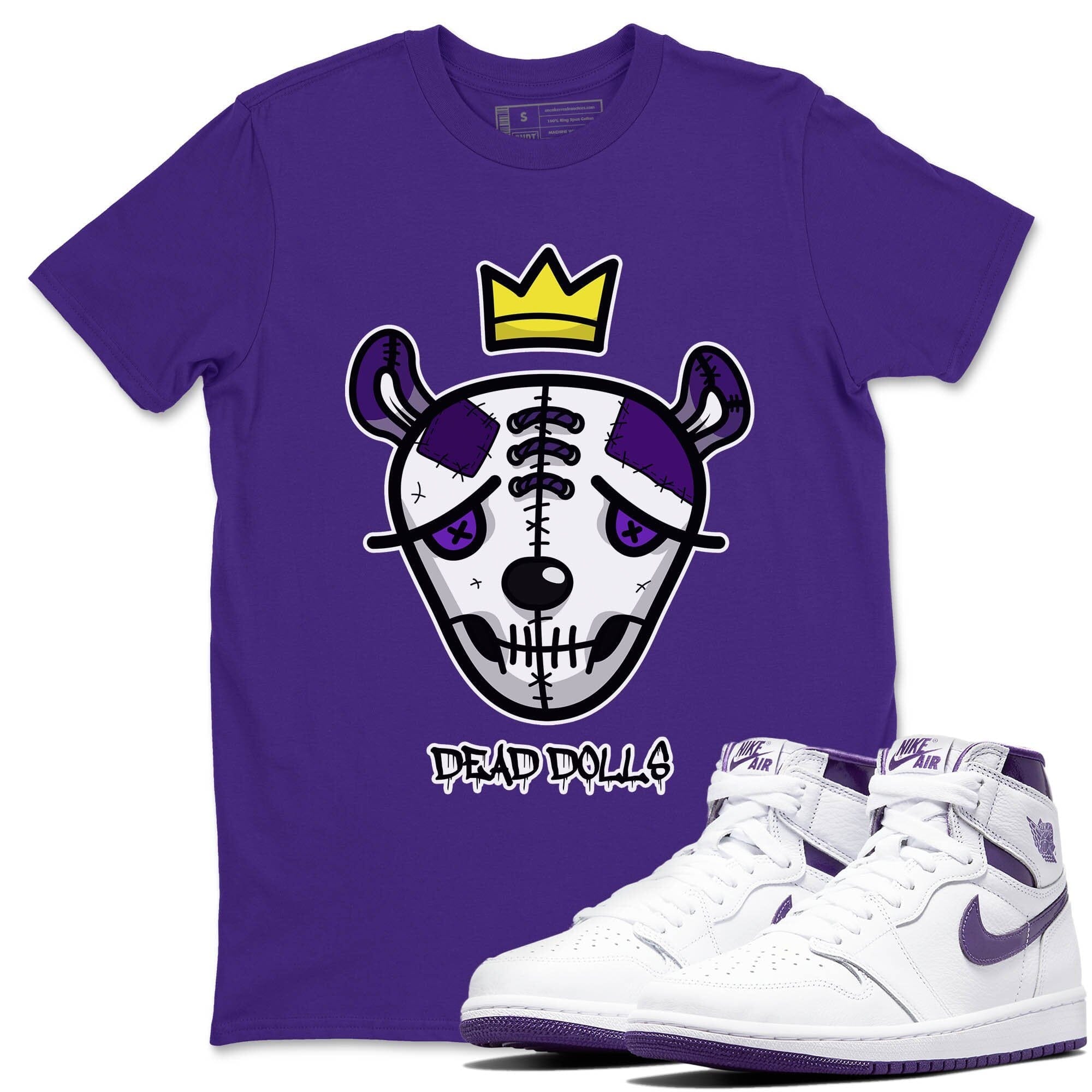 Dead Dolls Face Unisex Tops - Air Jordan 1 WMNS Court Purple