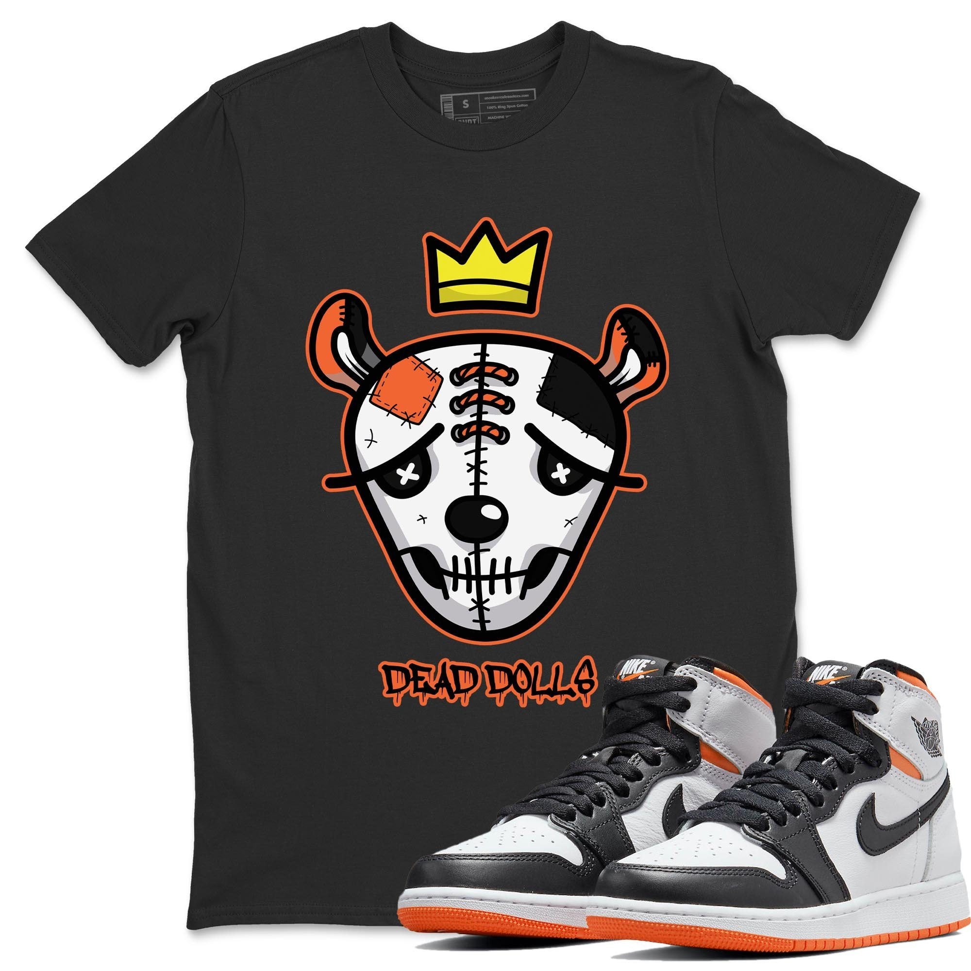 Dead Dolls Face Unisex Tops - Air Jordan 1 Electro Orange
