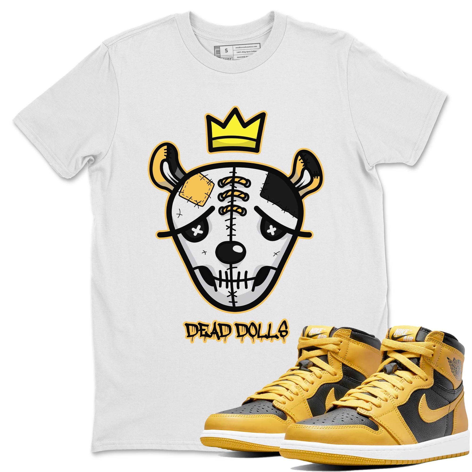 Dead Dolls Face Unisex Tops - Air Jordan 1 Pollen