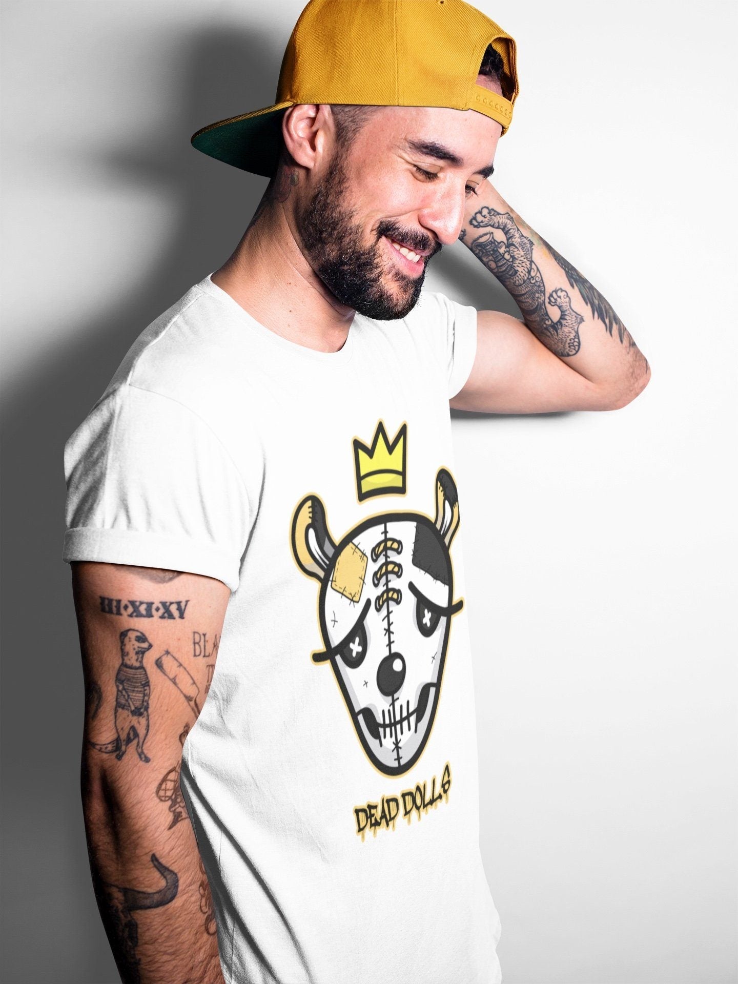 Dead Dolls Face Unisex Tops - Air Jordan 1 Pollen