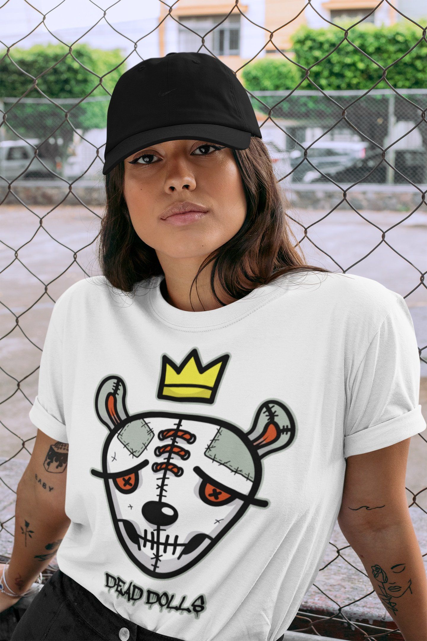 Dead Dolls Face Unisex Tops - Air Jordan 1 Seafoam