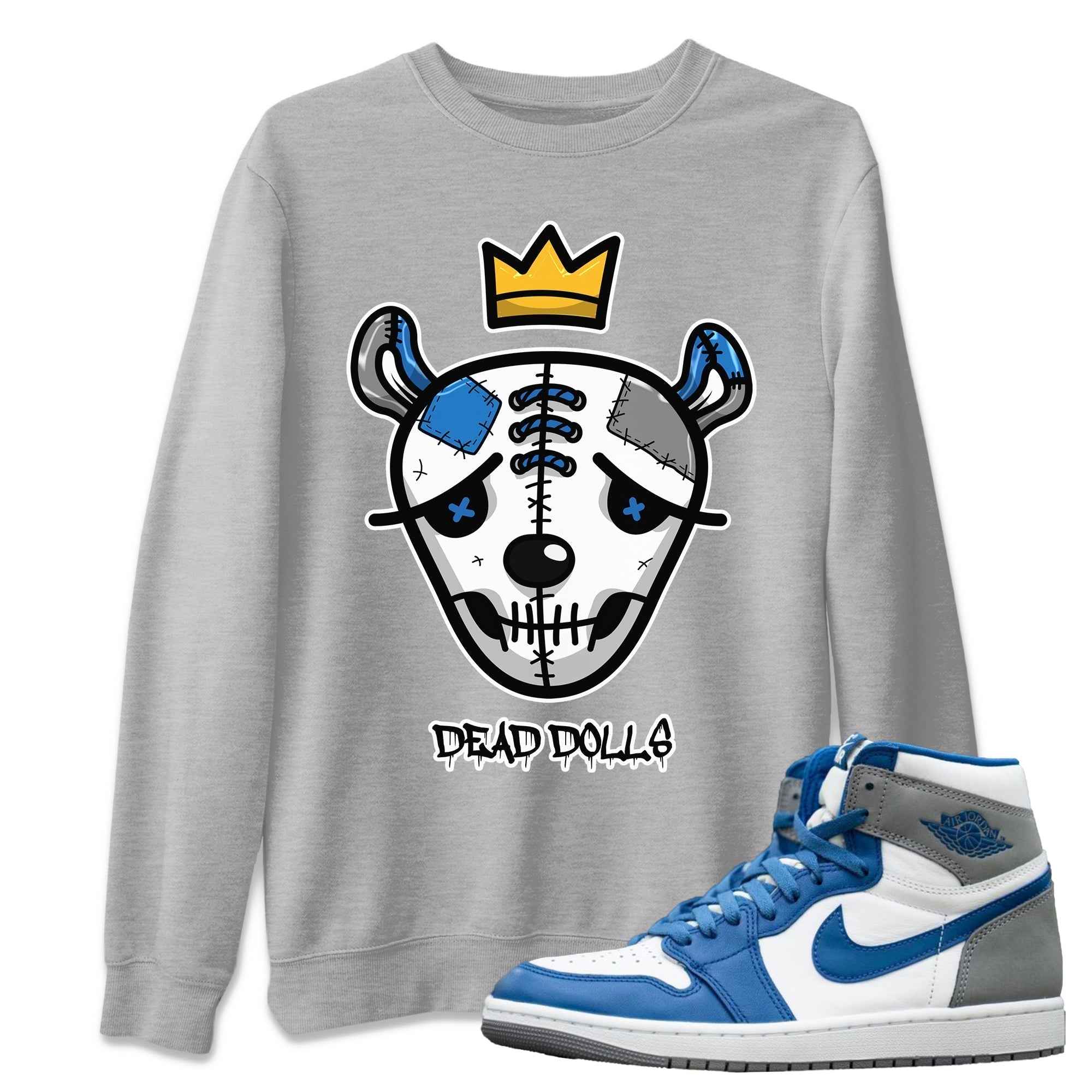 Dead Dolls Face Unisex Tops - Air Jordan 1 True Blue