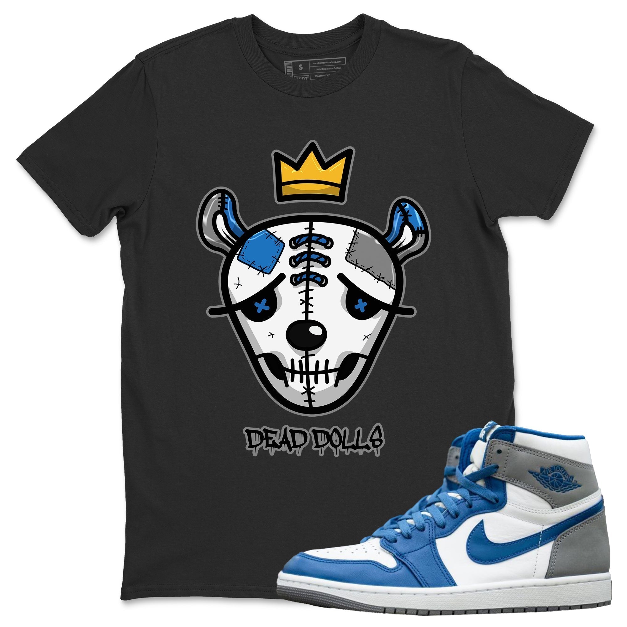Dead Dolls Face Unisex Tops - Air Jordan 1 True Blue