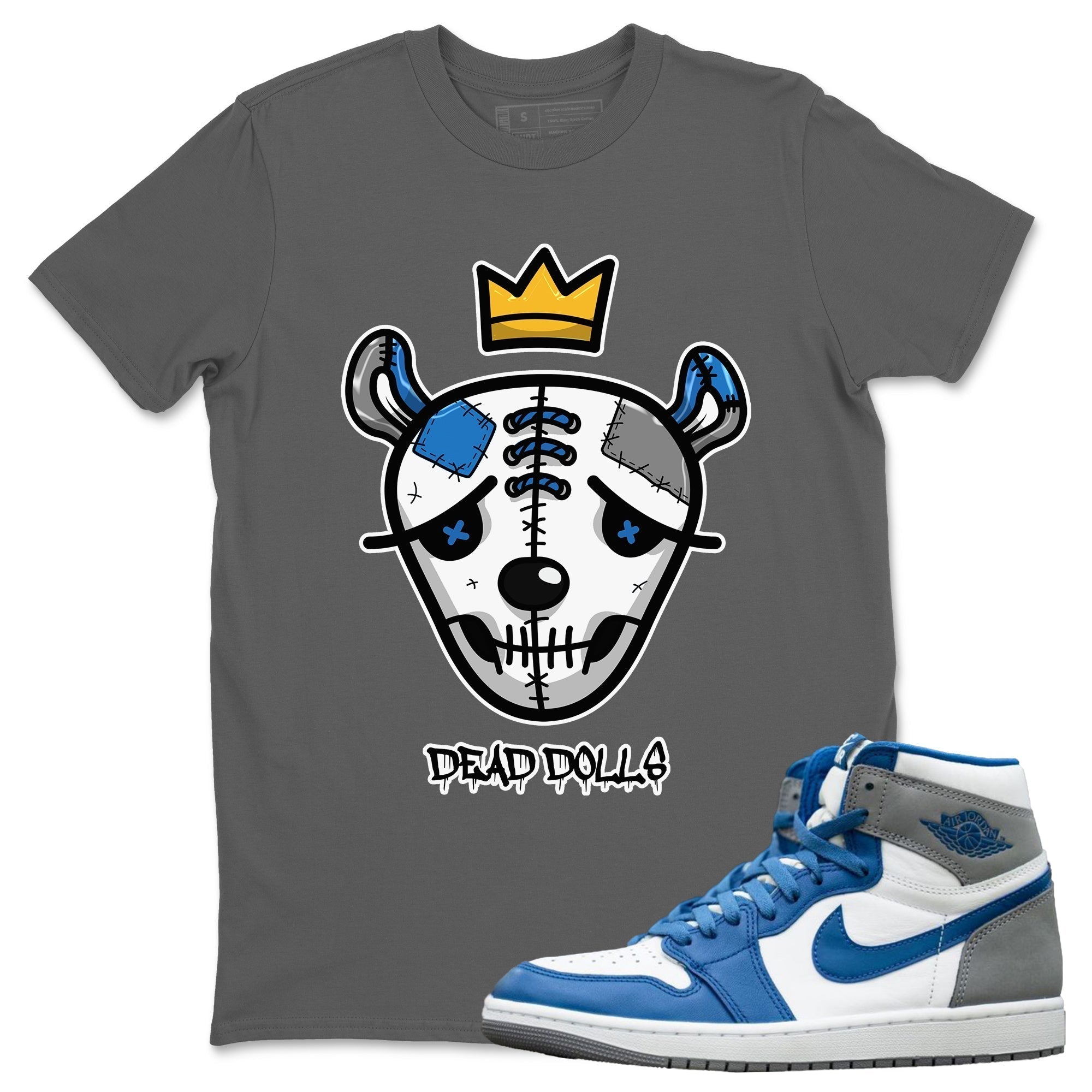 Dead Dolls Face Unisex Tops - Air Jordan 1 True Blue