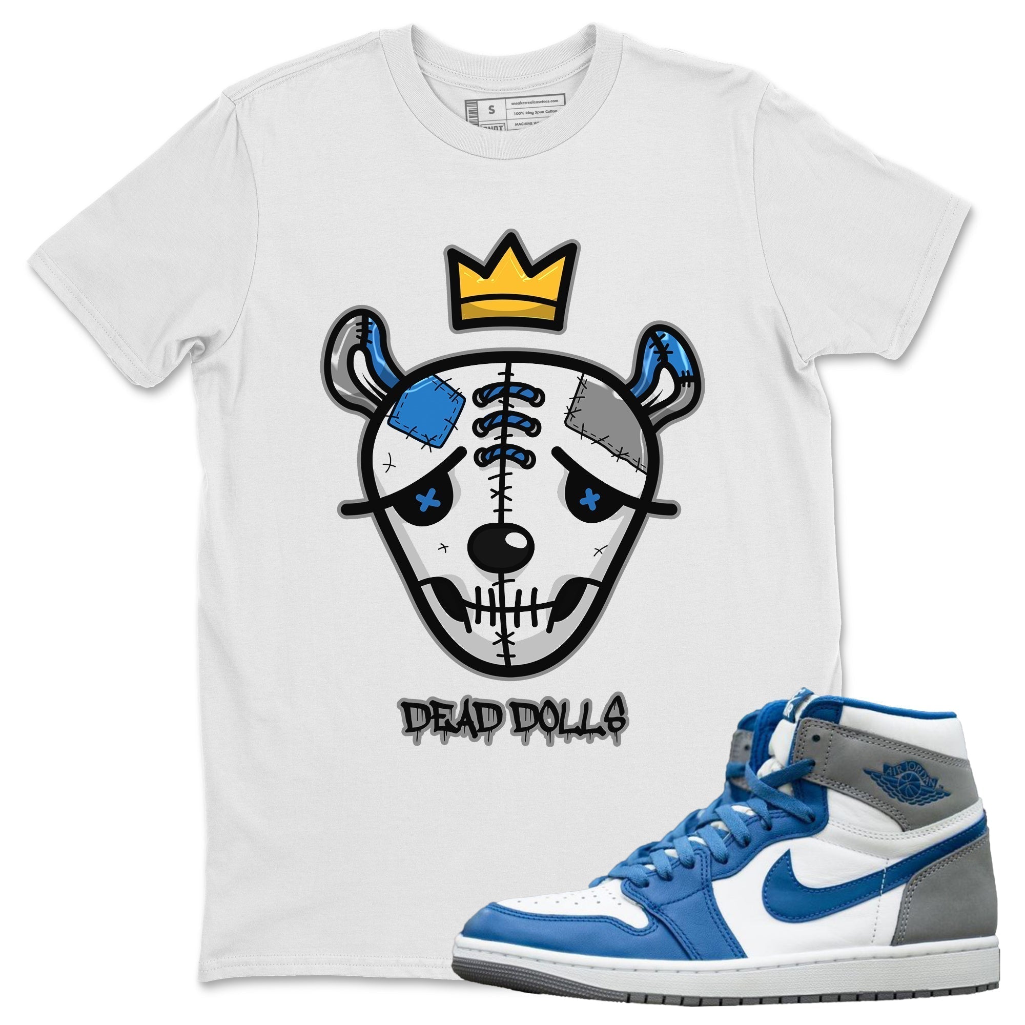Dead Dolls Face Unisex Tops - Air Jordan 1 True Blue