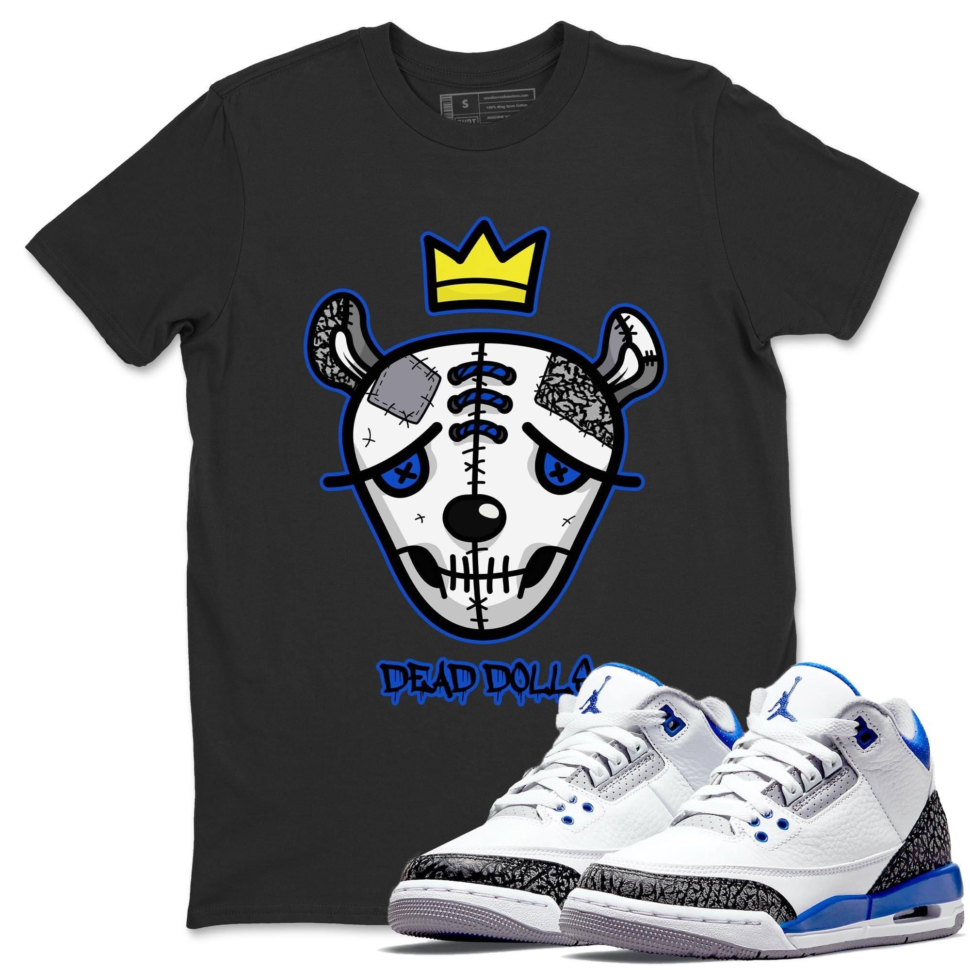 Dead Dolls Face Unisex Tops - Air Jordan 3 Racer Blue