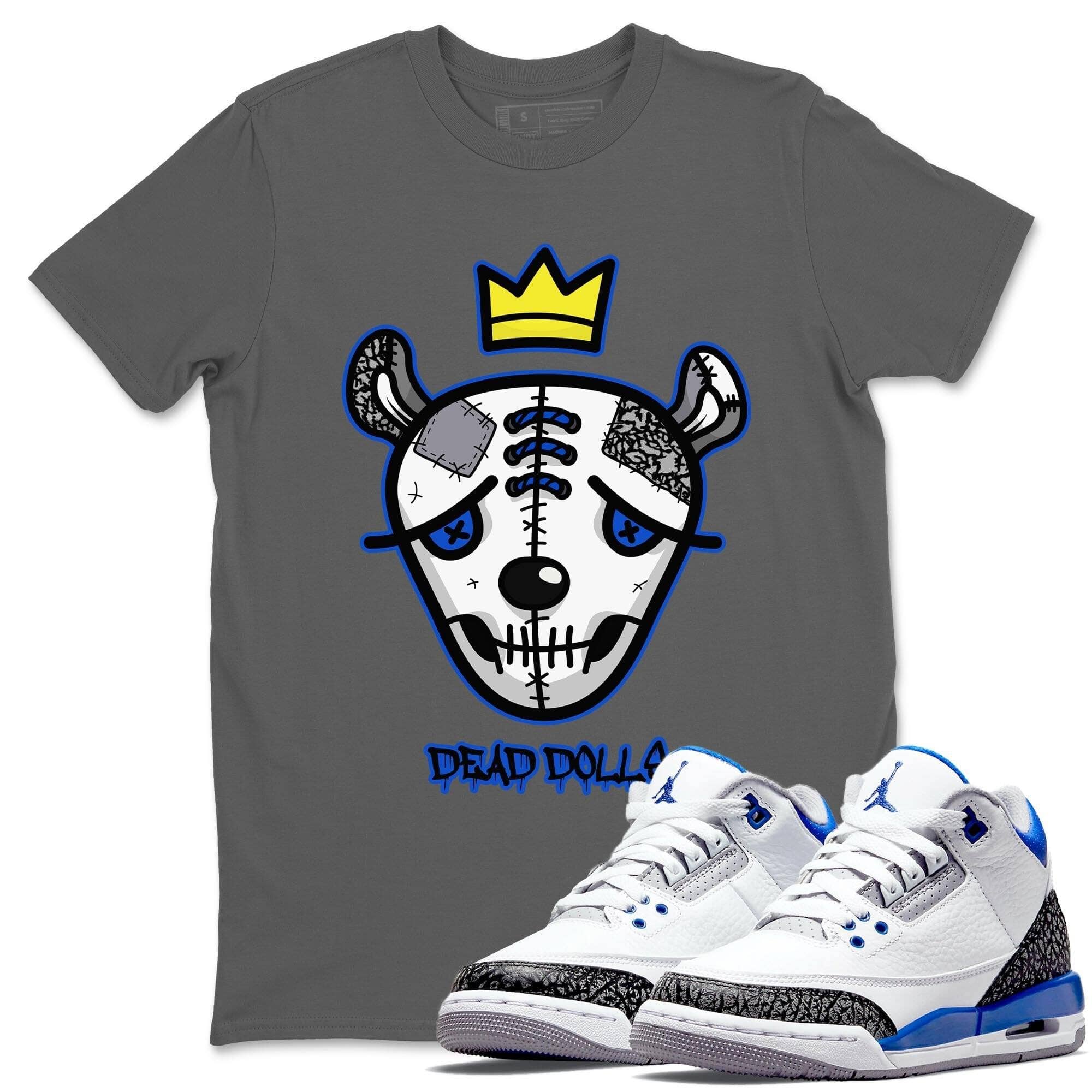 Dead Dolls Face Unisex Tops - Air Jordan 3 Racer Blue