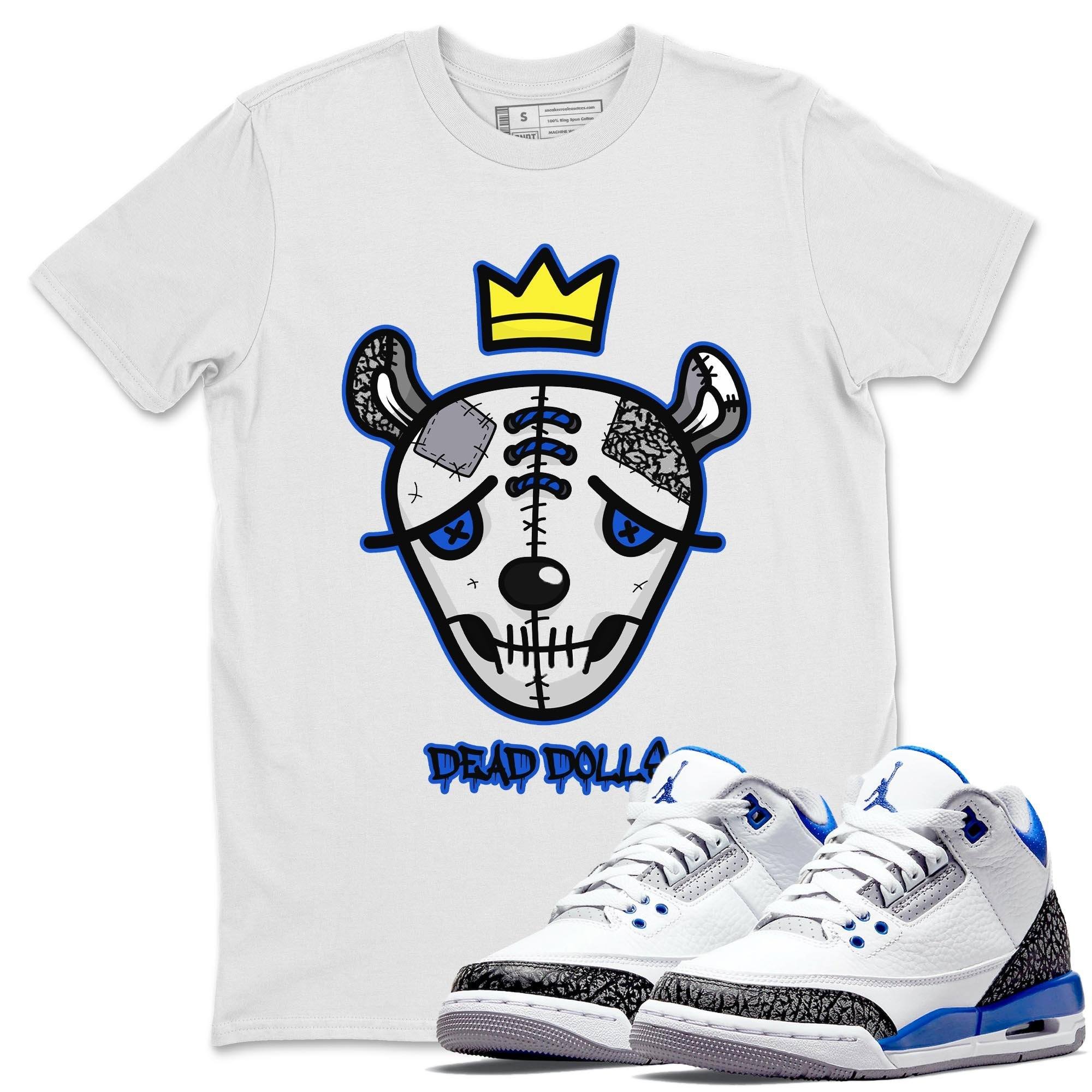 Dead Dolls Face Unisex Tops - Air Jordan 3 Racer Blue