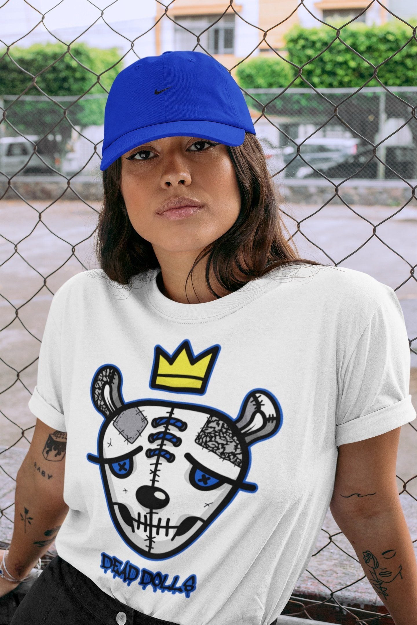 Dead Dolls Face Unisex Tops - Air Jordan 3 Racer Blue