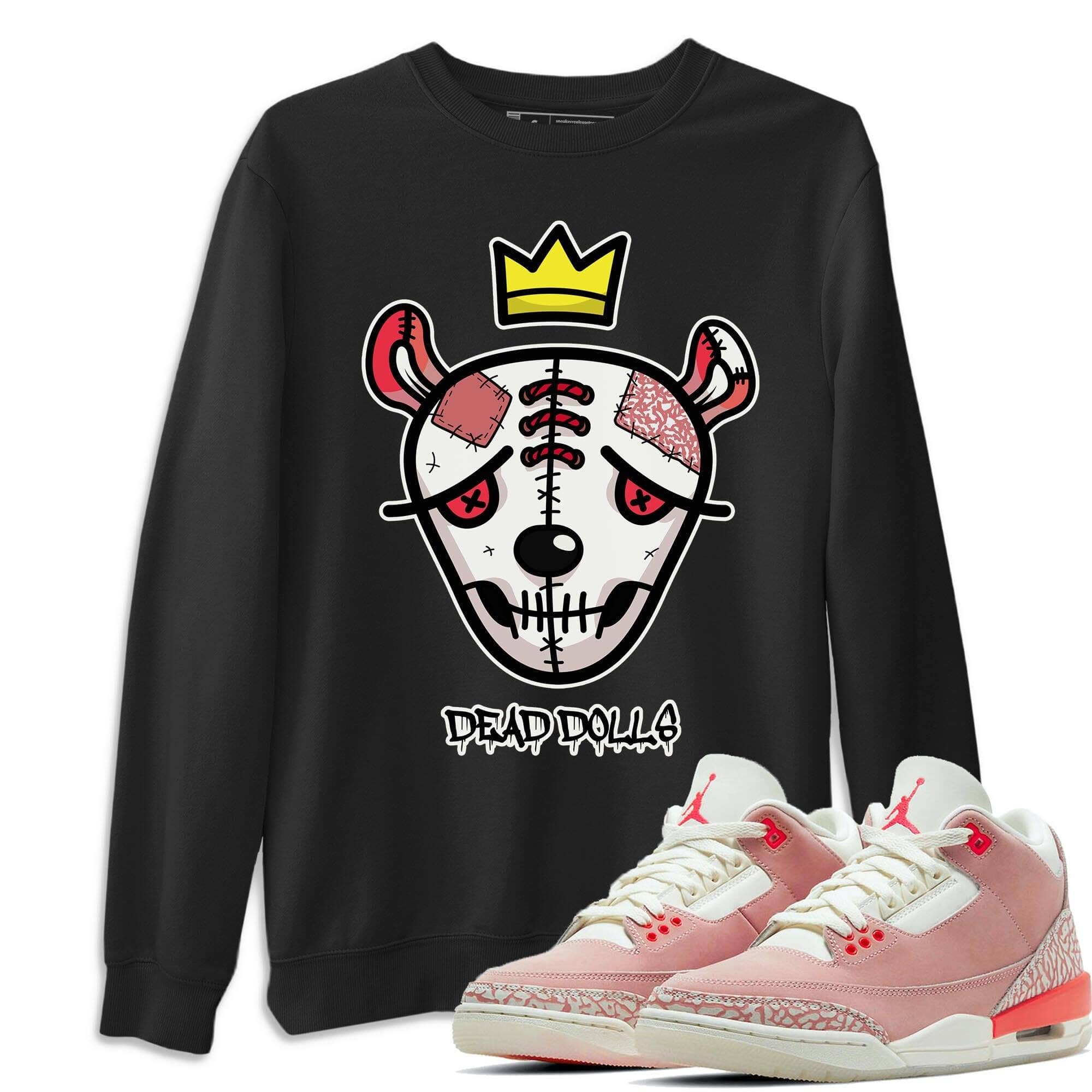 Dead Dolls Face Unisex Tops - Air Jordan 3 Rust Pink