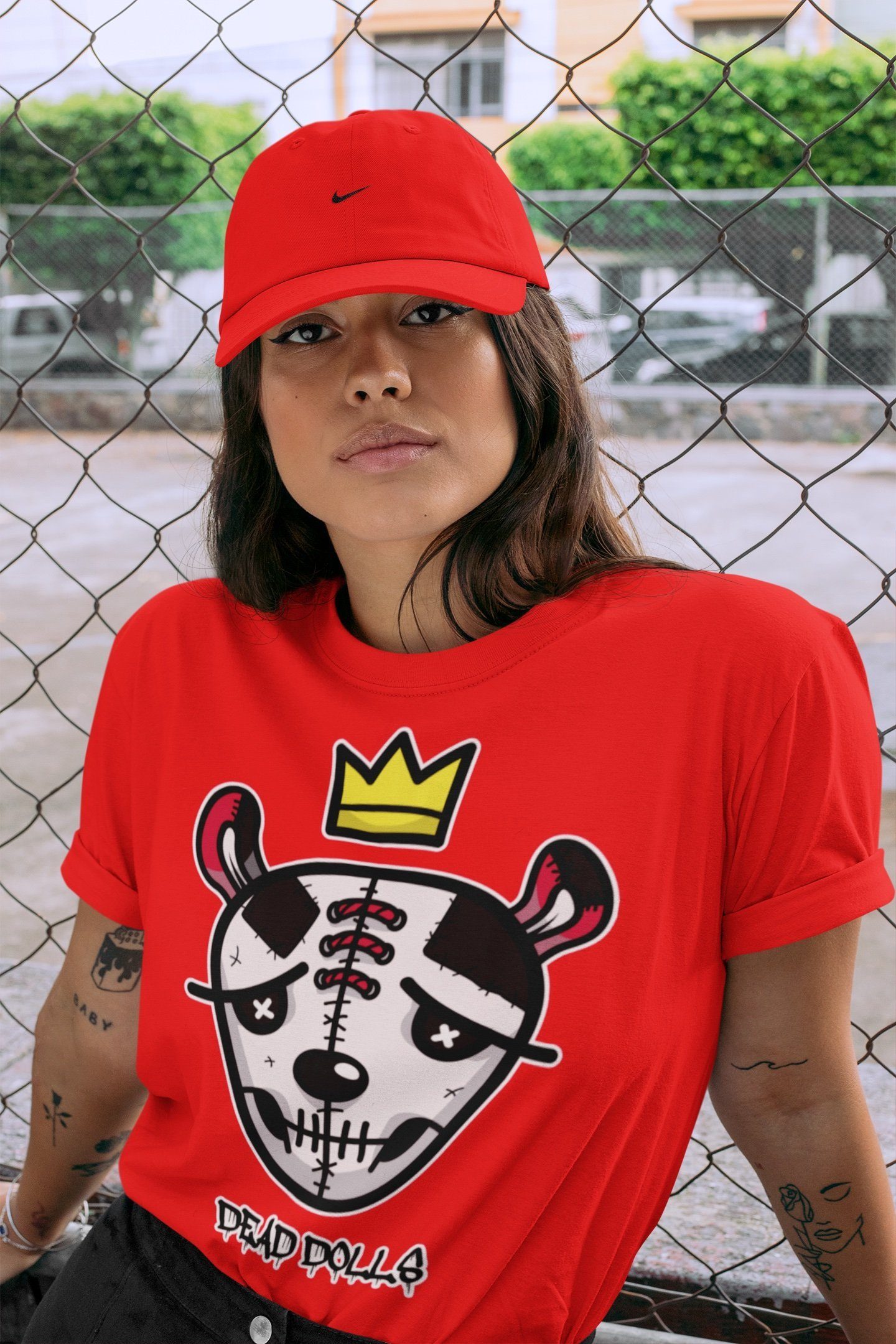 Dead Dolls Face Unisex Tops - Air Jordan 4 Red Thunder