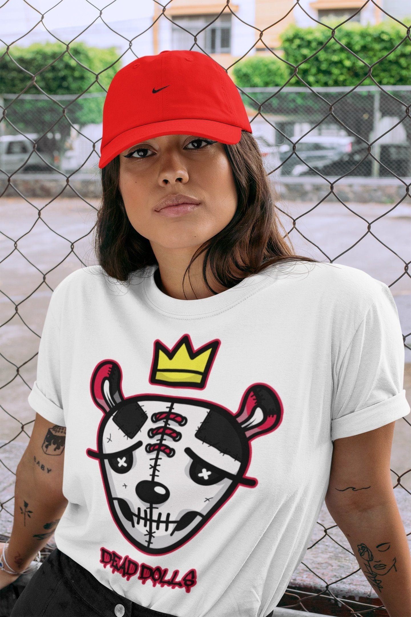Dead Dolls Face Unisex Tops - Air Jordan 4 Red Thunder