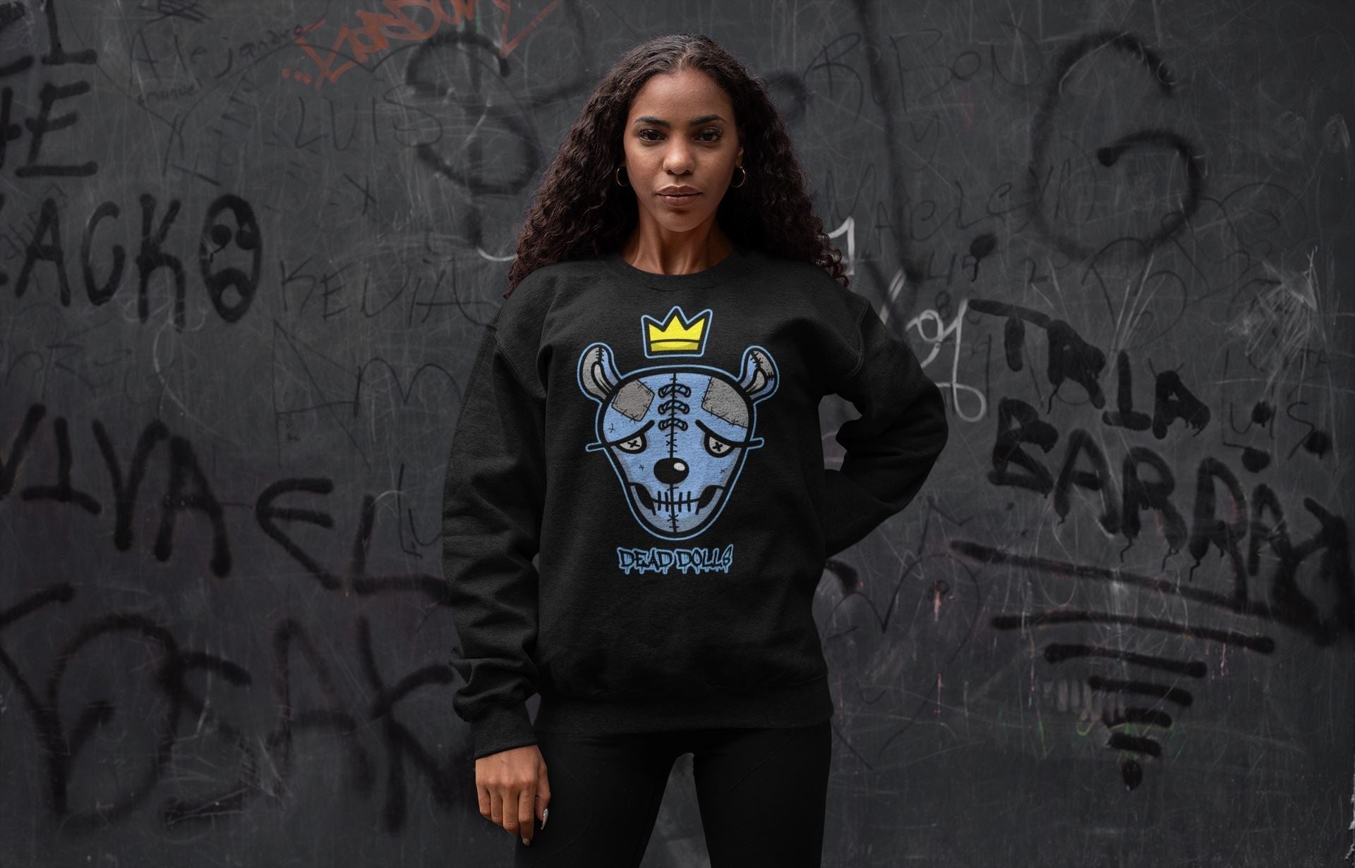 Dead Dolls Face Unisex Tops - Air Jordan 4 University Blue